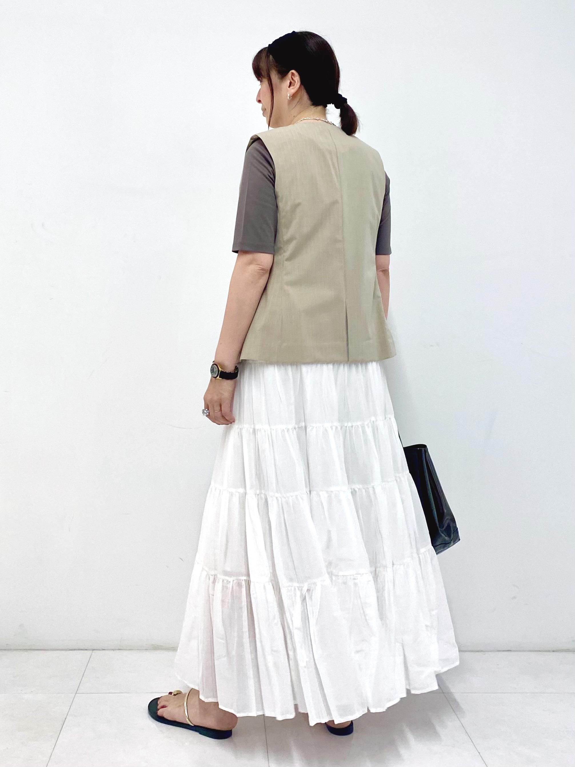 Sawaguchiさんの「DRESSTERIOR｜【セットアップ可/ウォッシャブル】セットアップストライプジレ」を使ったコーディネート
