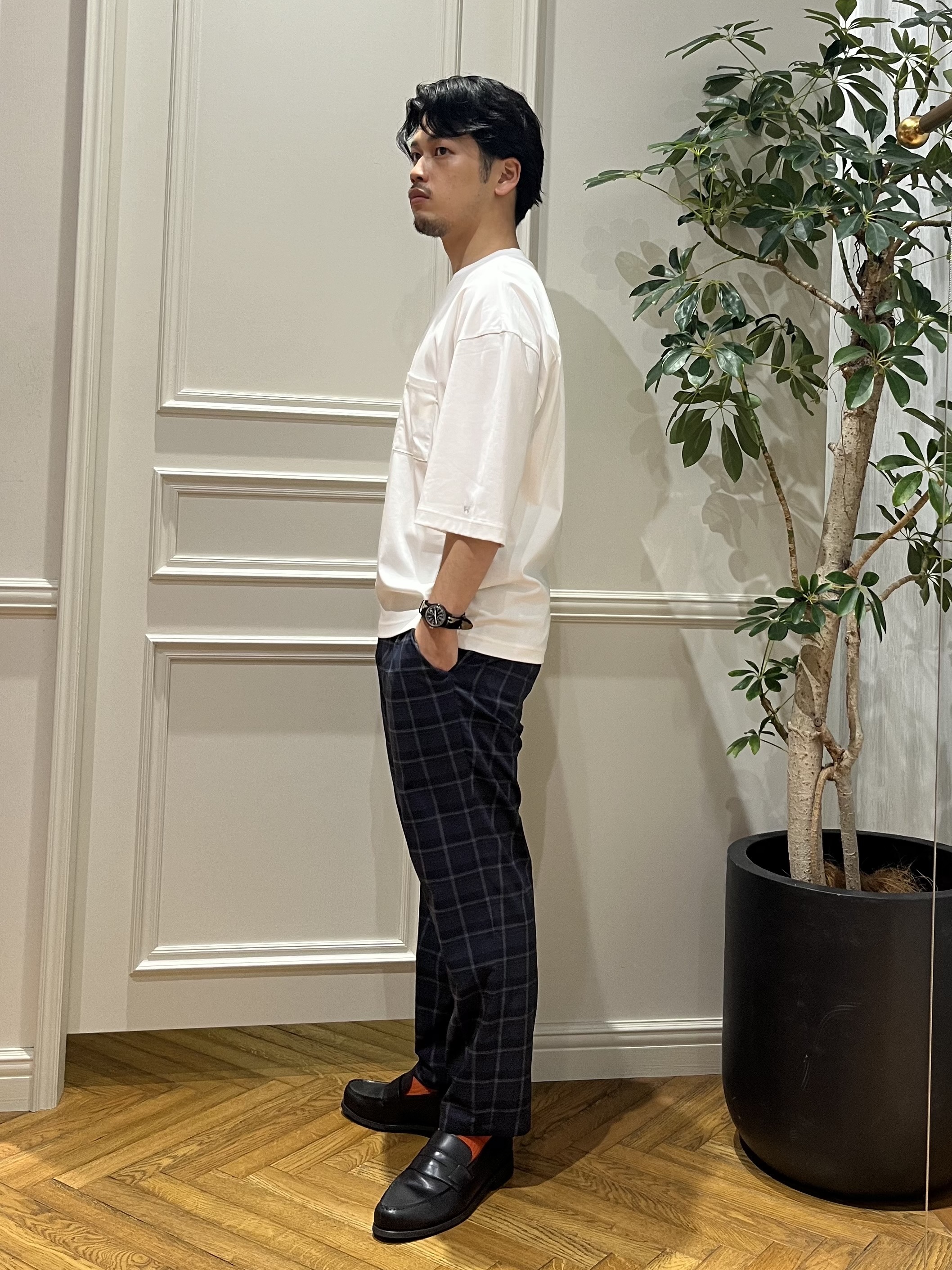 Tokuさんの「DRESSTERIOR｜【干場義雅&times;DRESSTERIOR】ICE CLEAR COTTON Tシャツ」を使ったコーディネート