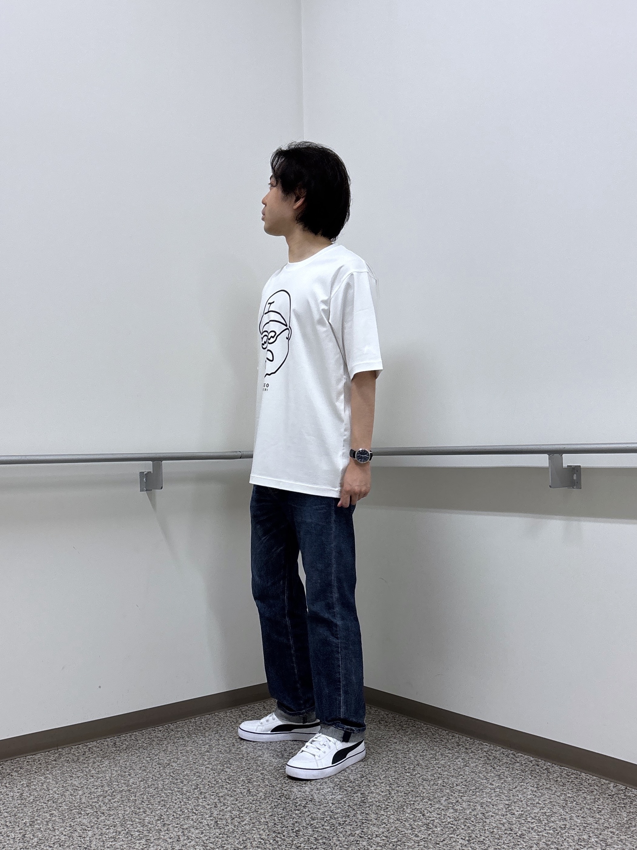 KEIさんの「TAKEO KIKUCHI｜【BOWLER HAT LABEL】アイスクリアコットン ワンストローク 半袖Tシャツ」を使ったコーディネート