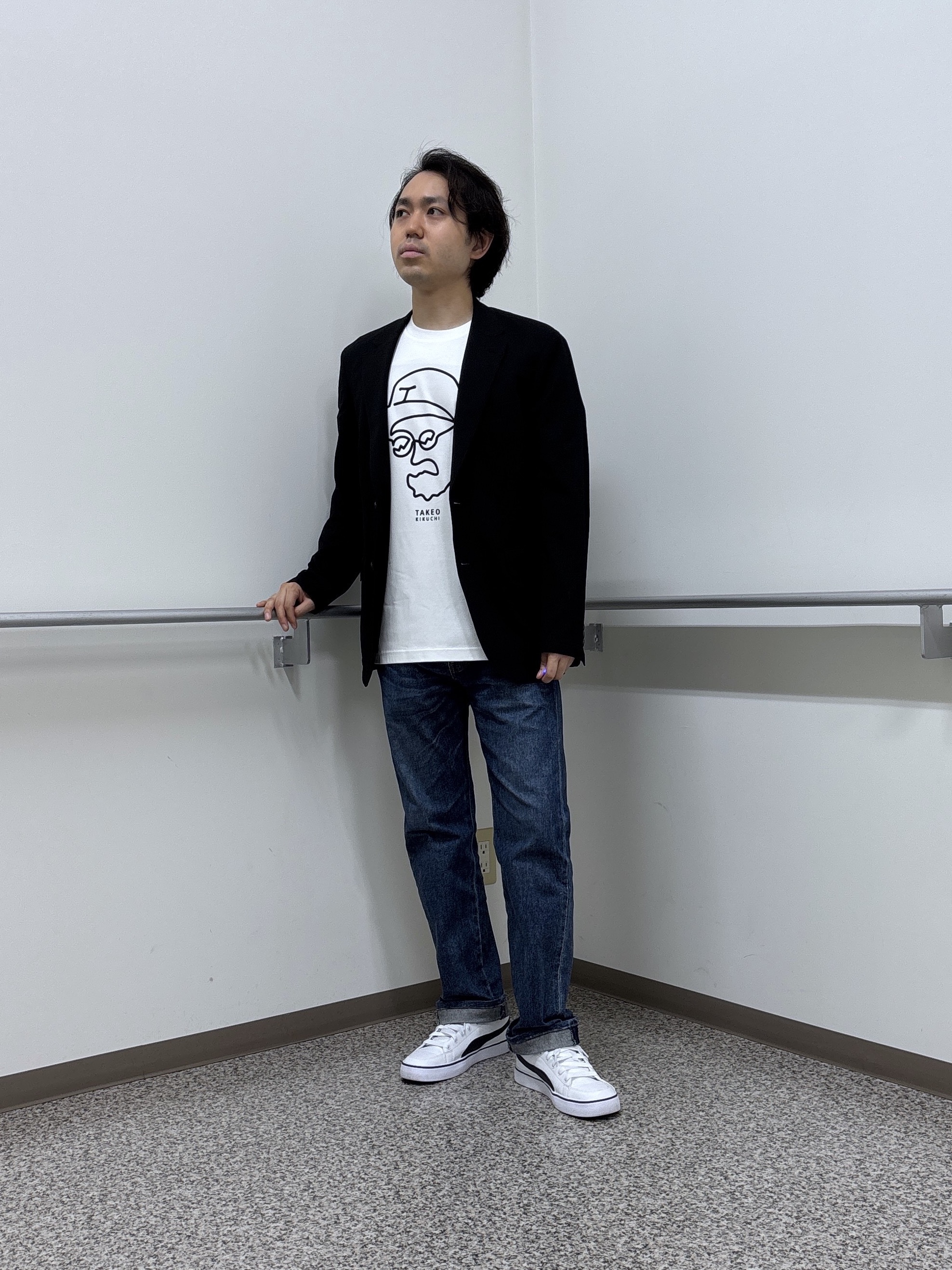 KEIさんの「TAKEO KIKUCHI｜【BOWLER HAT LABEL】アイスクリアコットン ワンストローク 半袖Tシャツ」を使ったコーディネート