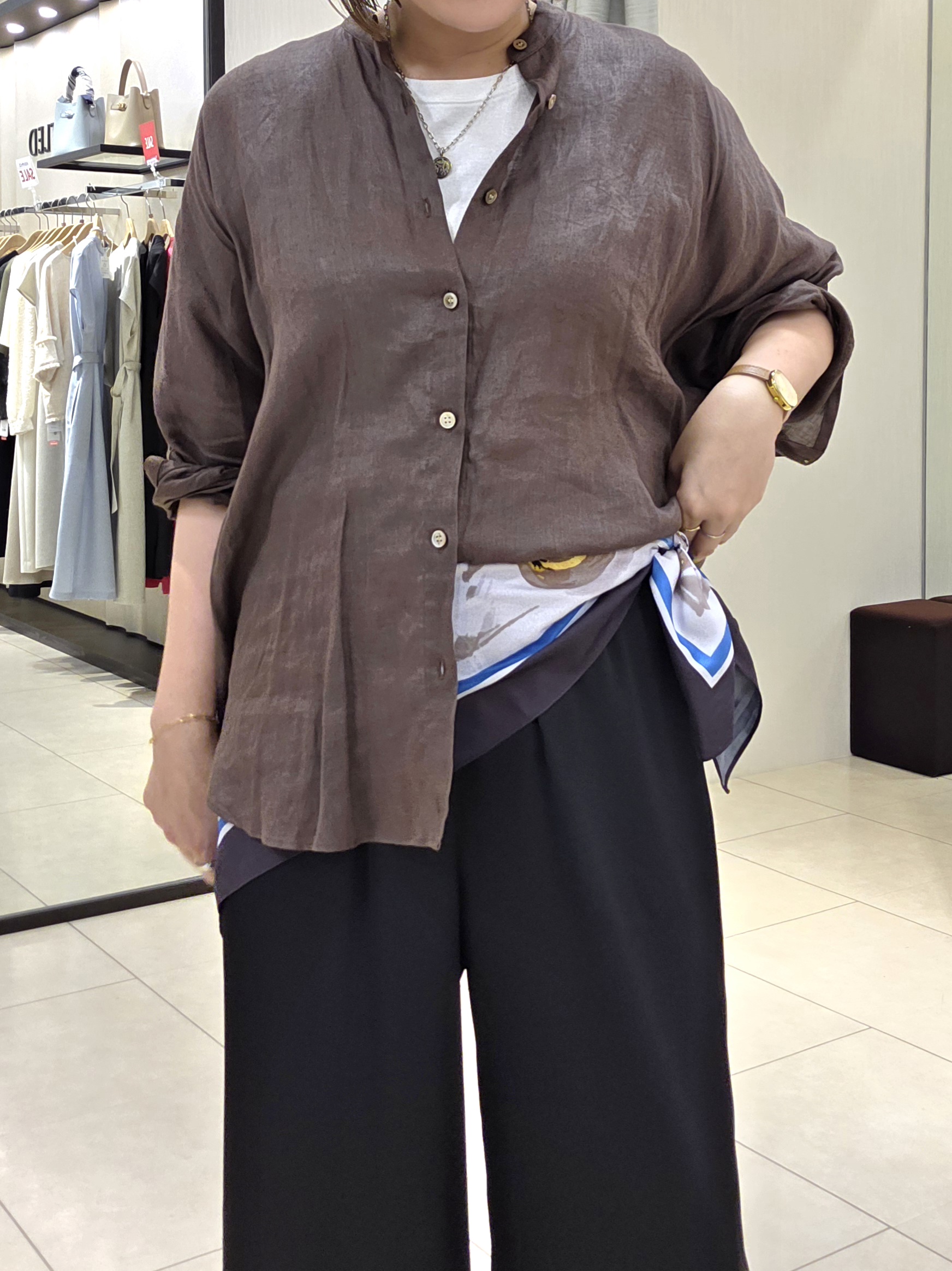 naokoさんの「UNTITLED｜【麻100】リネンドルマンシャツ」を使ったコーディネート