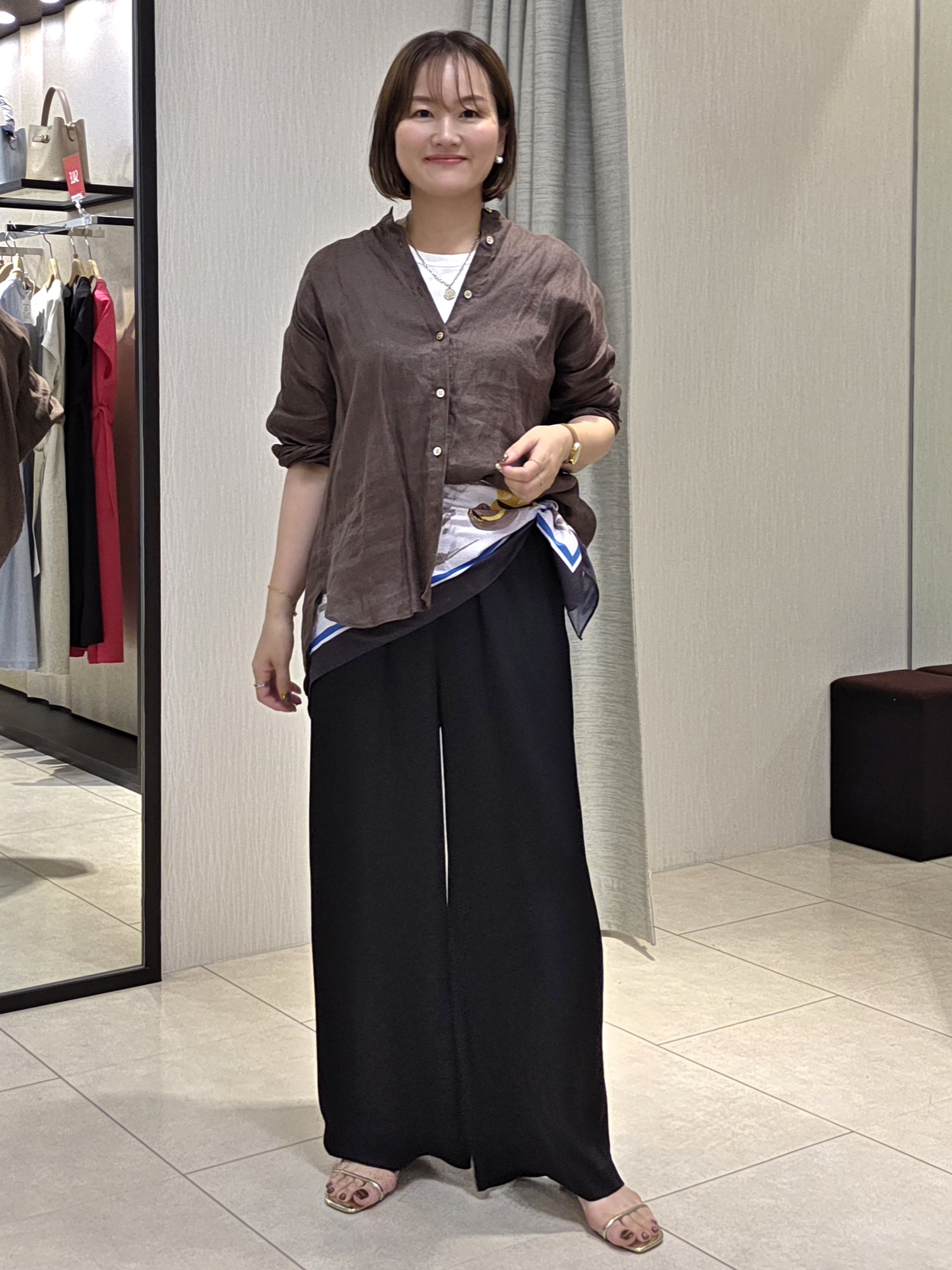 naokoさんの「UNTITLED｜【麻100】リネンドルマンシャツ」を使ったコーディネート