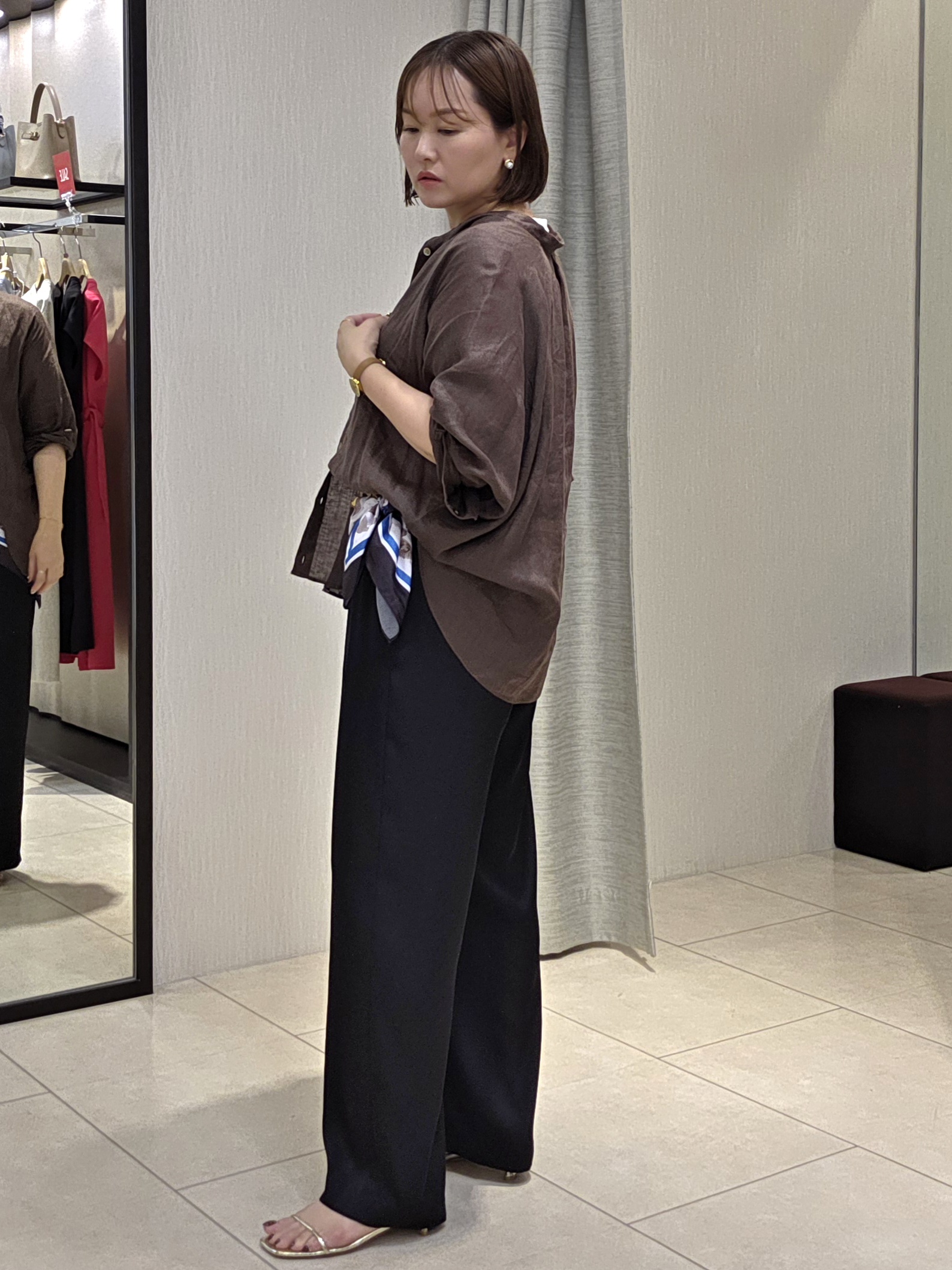 naokoさんの「UNTITLED｜【麻100】リネンドルマンシャツ」を使ったコーディネート