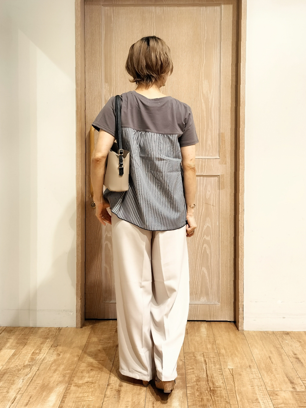YUKIさんの「SHOO･LA･RUE｜【S-LL/洗濯機可】着るだけサマ見え 柄アソートビスチェ風ドッキングTシャツ」を使ったコーディネート