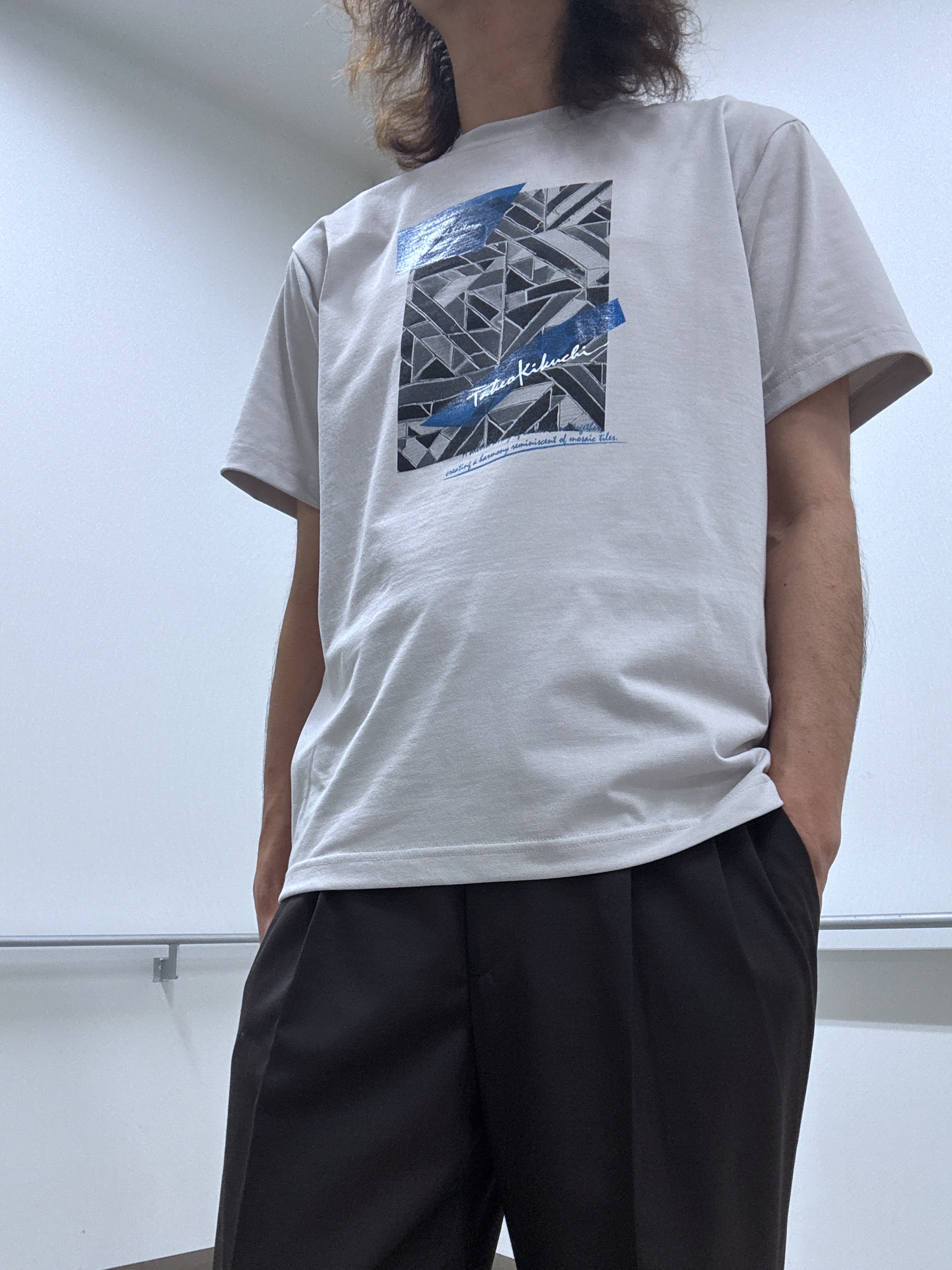 おーのさんの「TAKEO KIKUCHI｜【通気性】トリコットサッカー オープンカラー シャツ」を使ったコーディネート