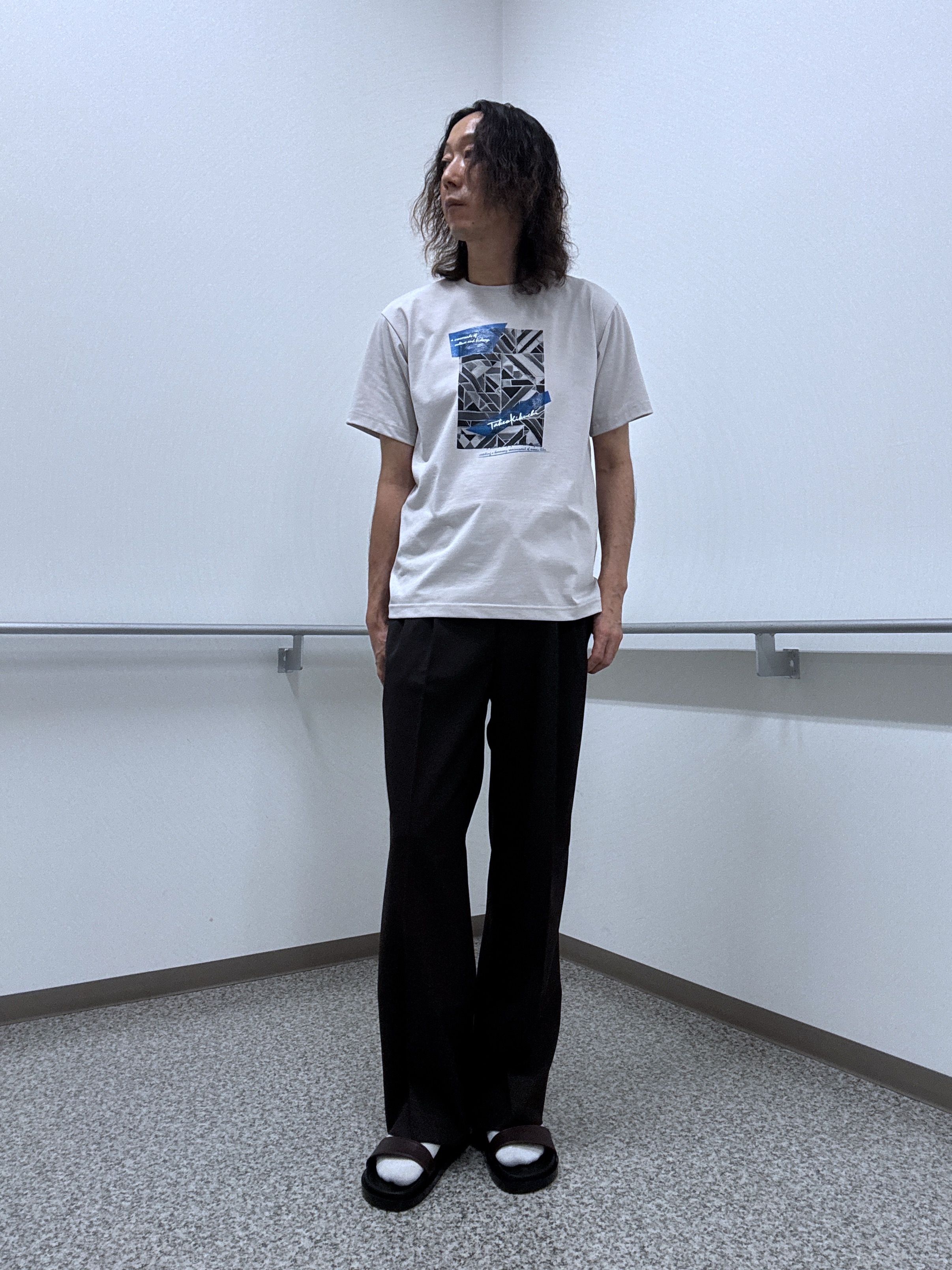 おーのさんの「TAKEO KIKUCHI｜【通気性】トリコットサッカー オープンカラー シャツ」を使ったコーディネート