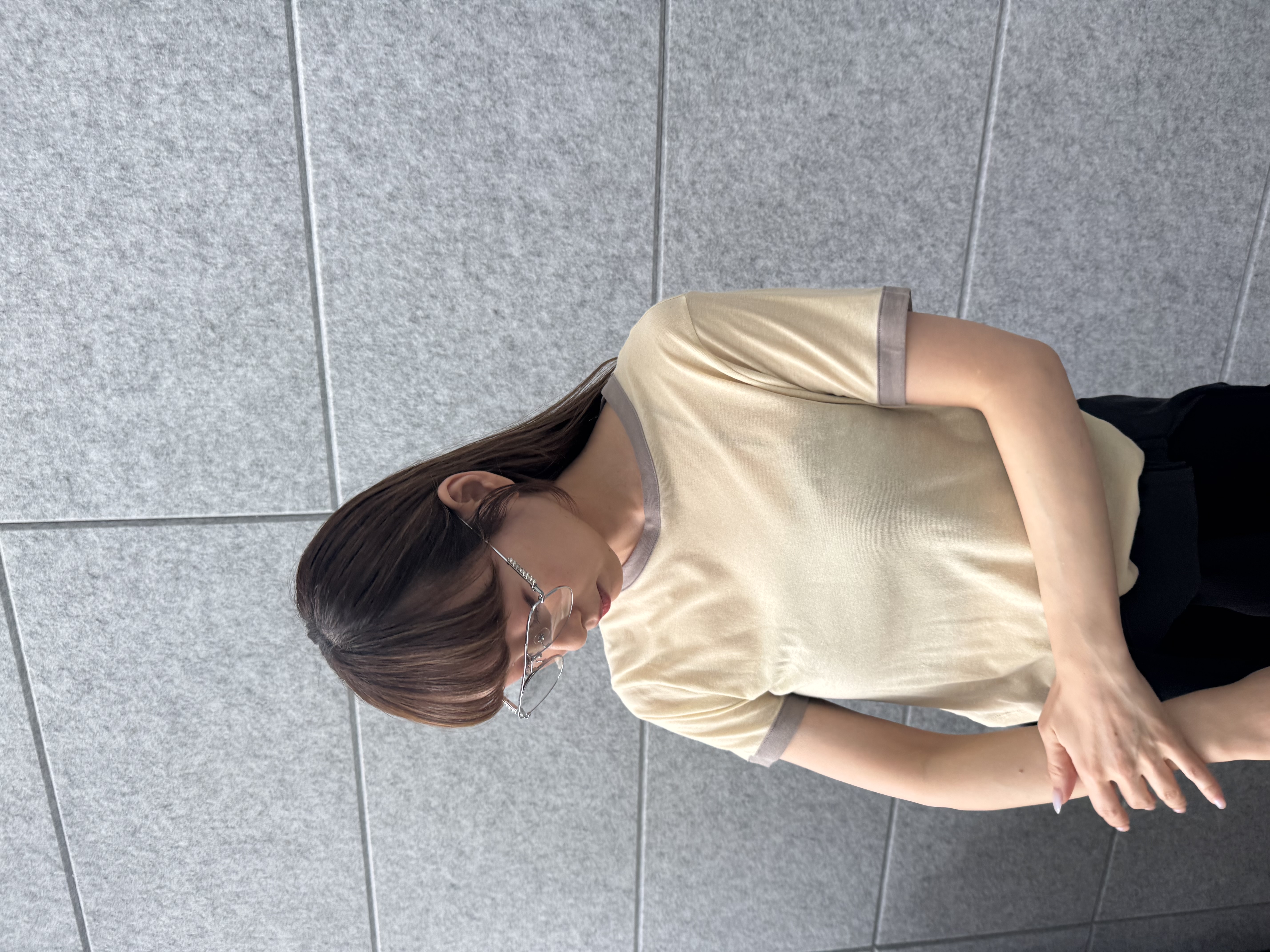 designer yukaさんの「CODE A｜sheer ringer tee」を使ったコーディネート
