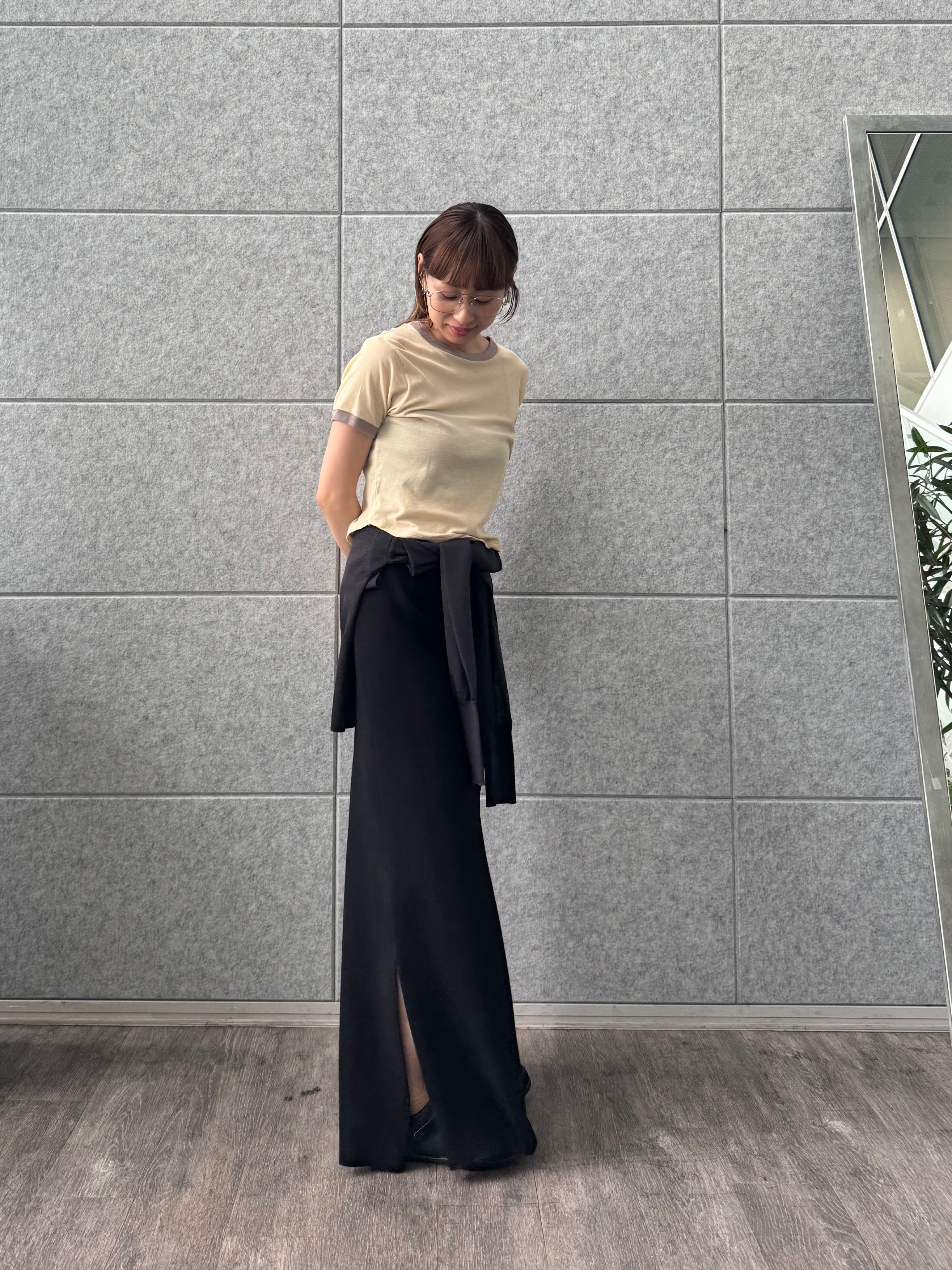 designer yukaさんの「CODE A｜sheer ringer tee」を使ったコーディネート
