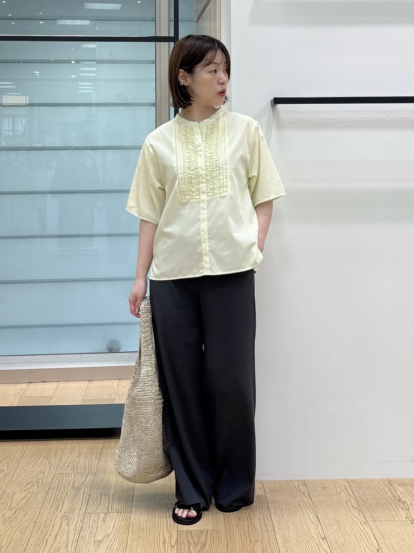 asamiさんの「INDIVI｜【UVケア／吸汗速乾／着映え】フリルピンタックブラウス」を使ったコーディネート