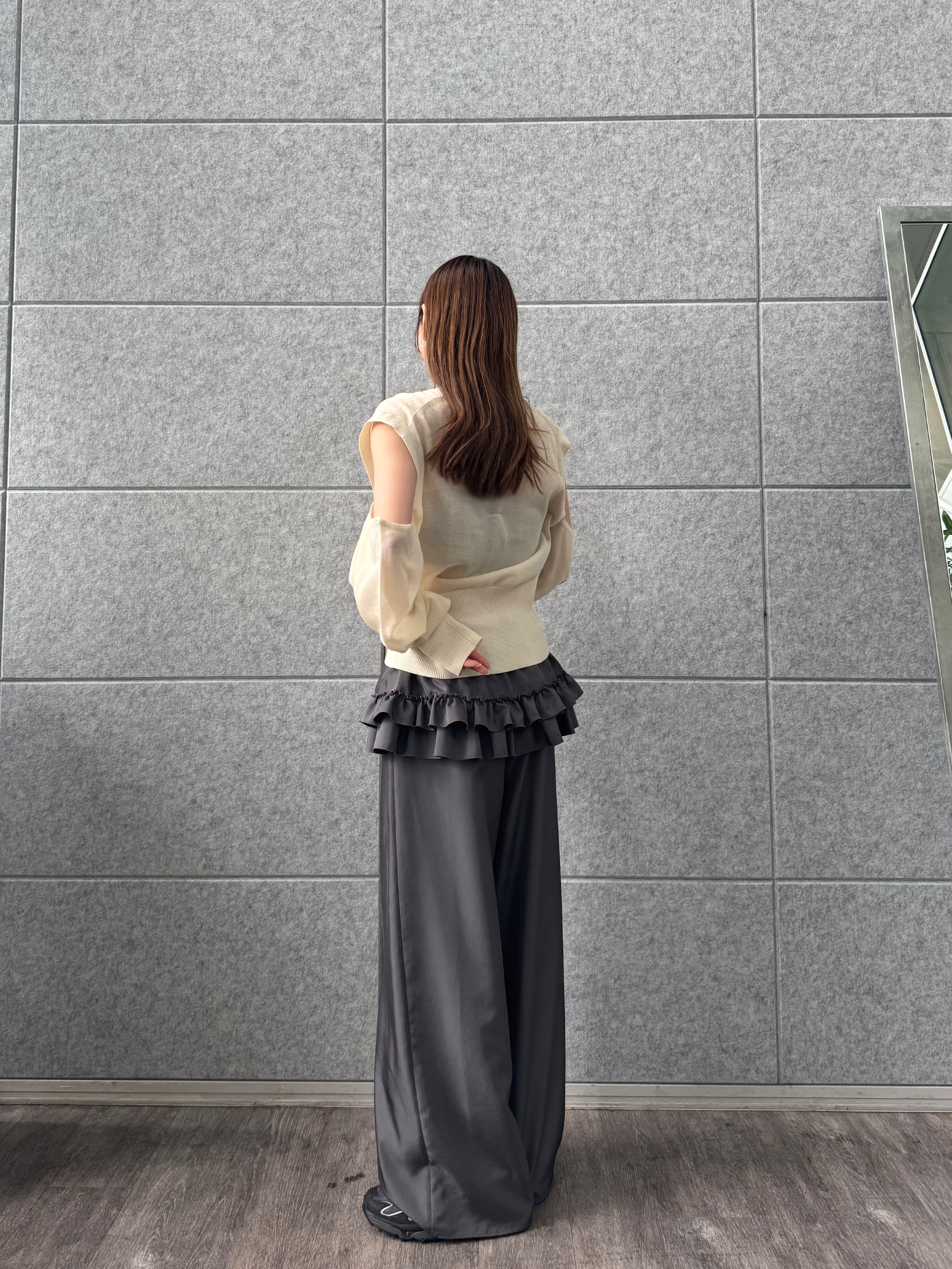 designer yukaさんの「CODE A｜frill wide pants」を使ったコーディネート