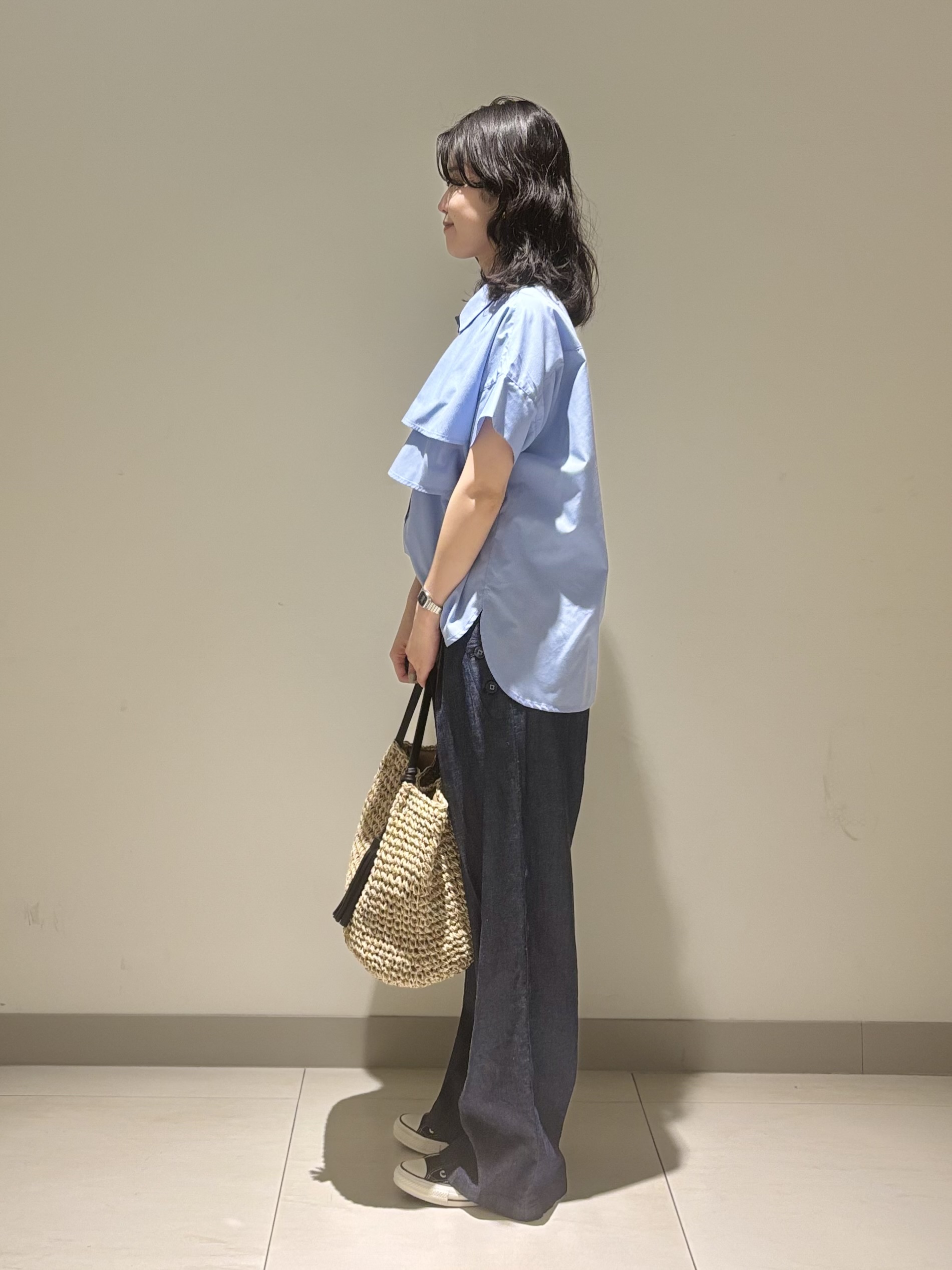 mayuさんの「Dessin｜【マシンウォッシャブル】ダブルフリルブラウス」を使ったコーディネート