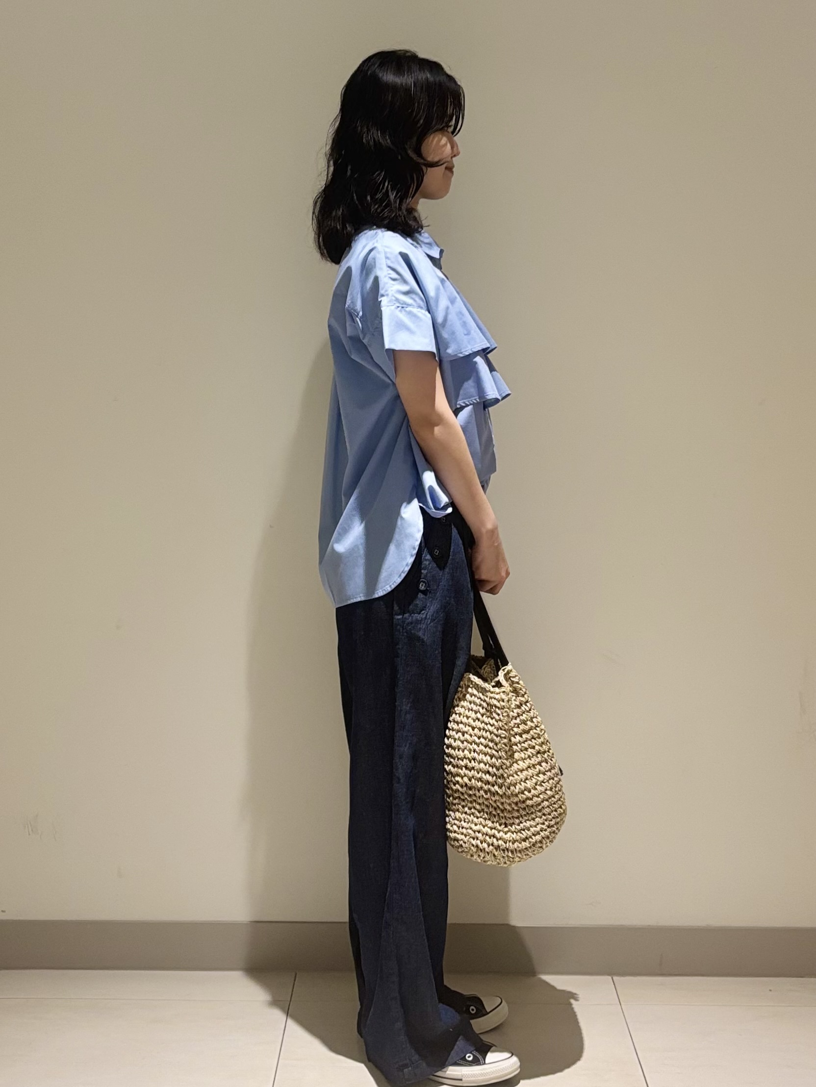 mayuさんの「Dessin｜【マシンウォッシャブル】ダブルフリルブラウス」を使ったコーディネート