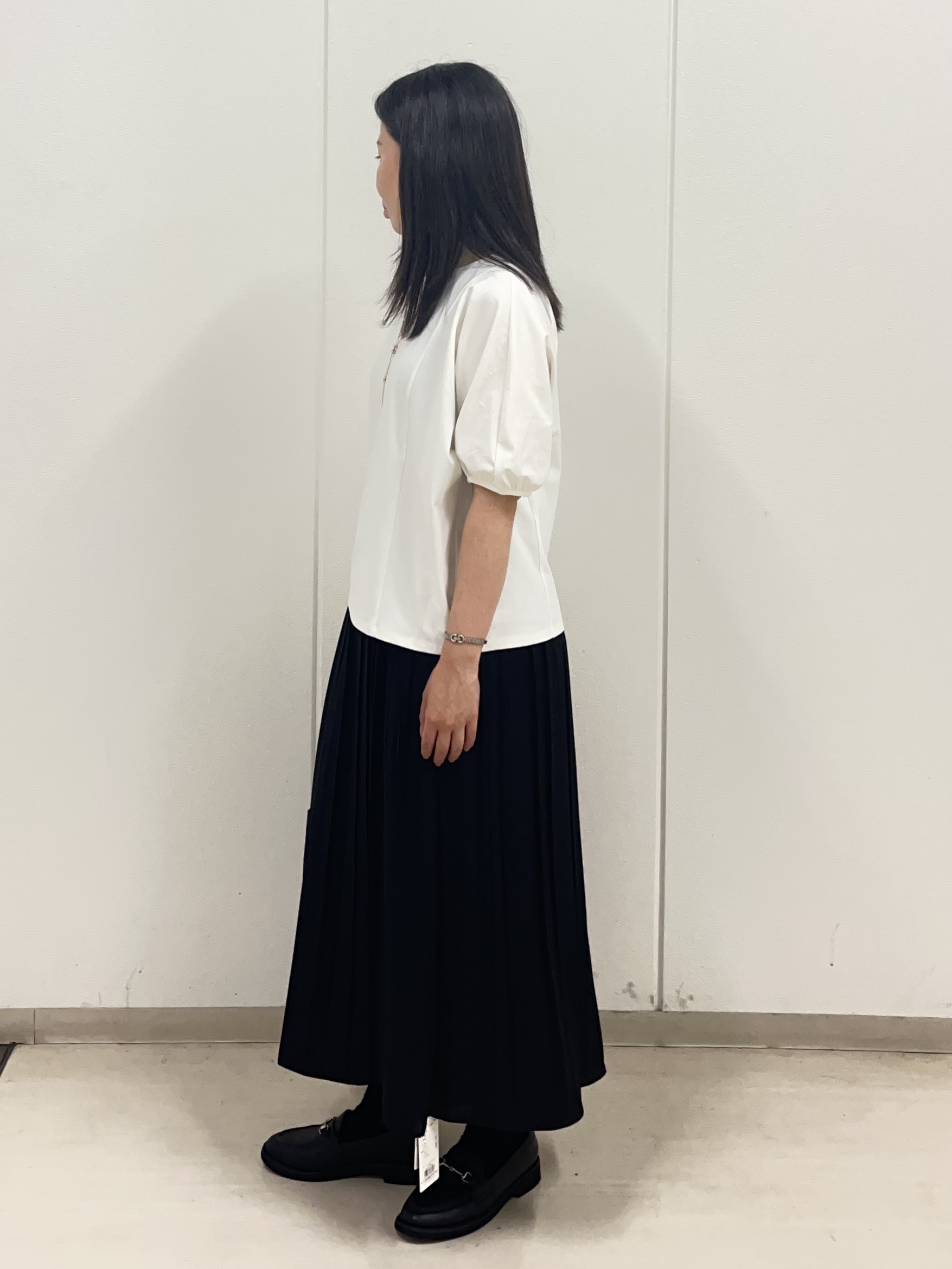 Rihoさんの「Reflect｜【UVカット／接触冷感／吸水速乾】ギャザースリーブカットソー」を使ったコーディネート