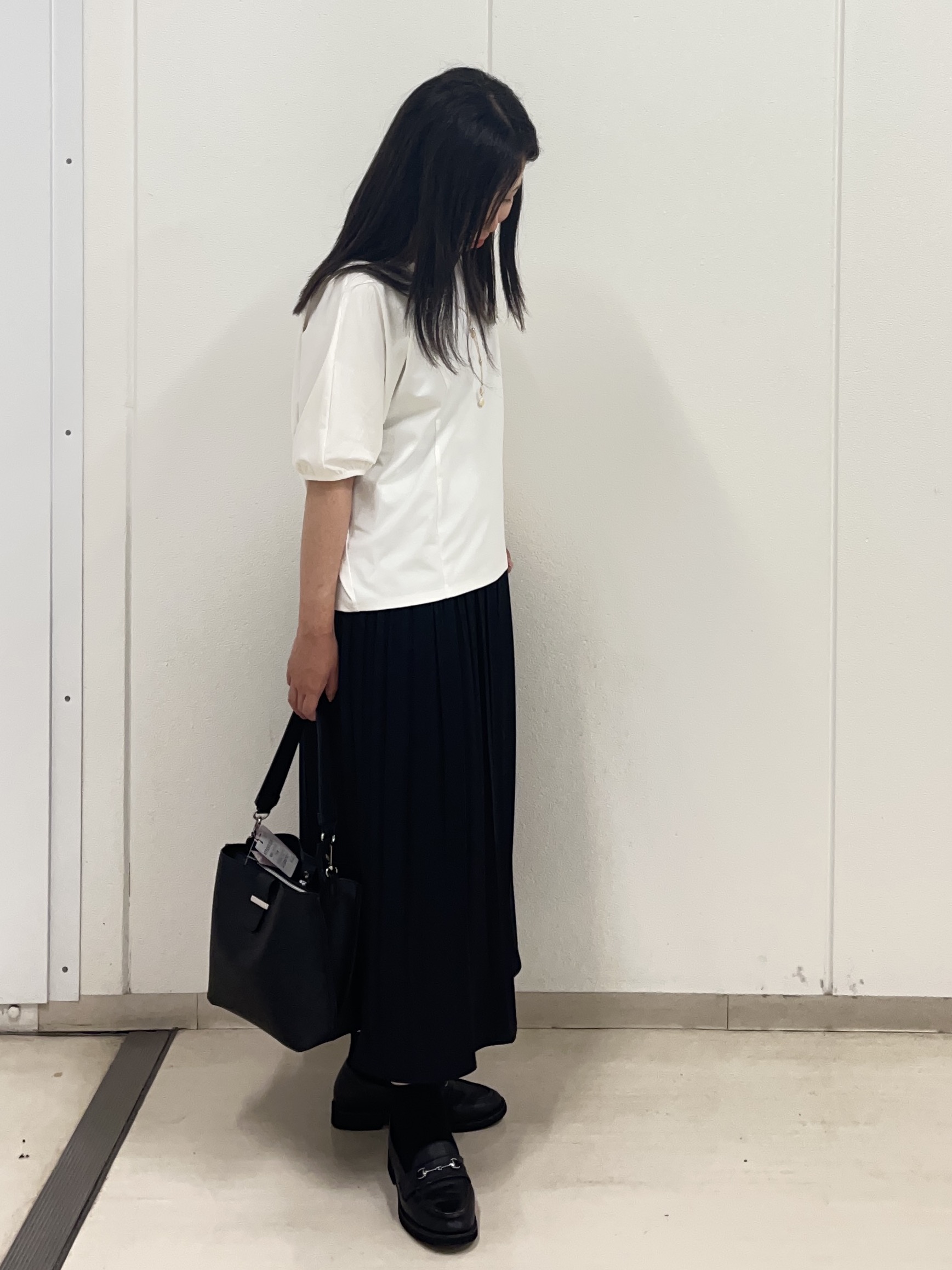 Rihoさんの「Reflect｜【UVカット／接触冷感／吸水速乾】ギャザースリーブカットソー」を使ったコーディネート