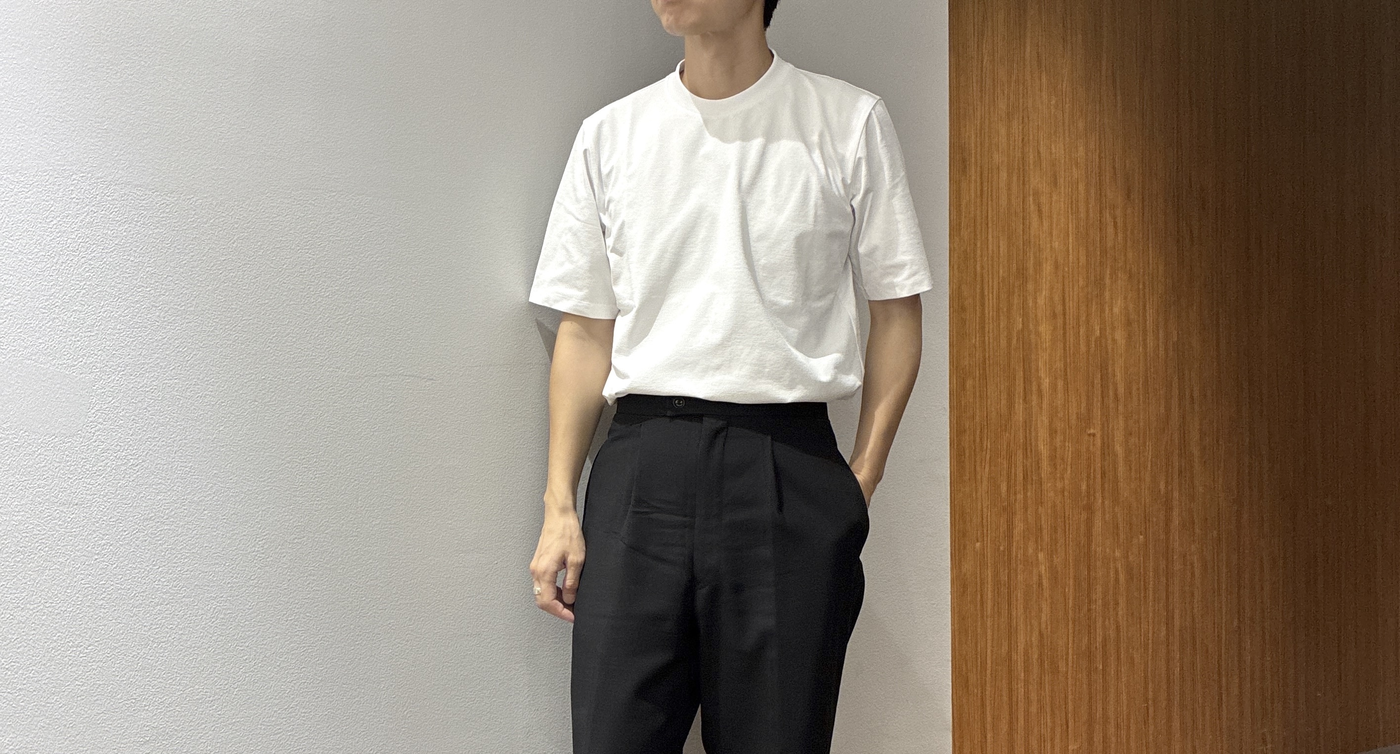 わいずみさんの「TAKEO KIKUCHI｜播州織り 千鳥 半袖シャツ」を使ったコーディネート