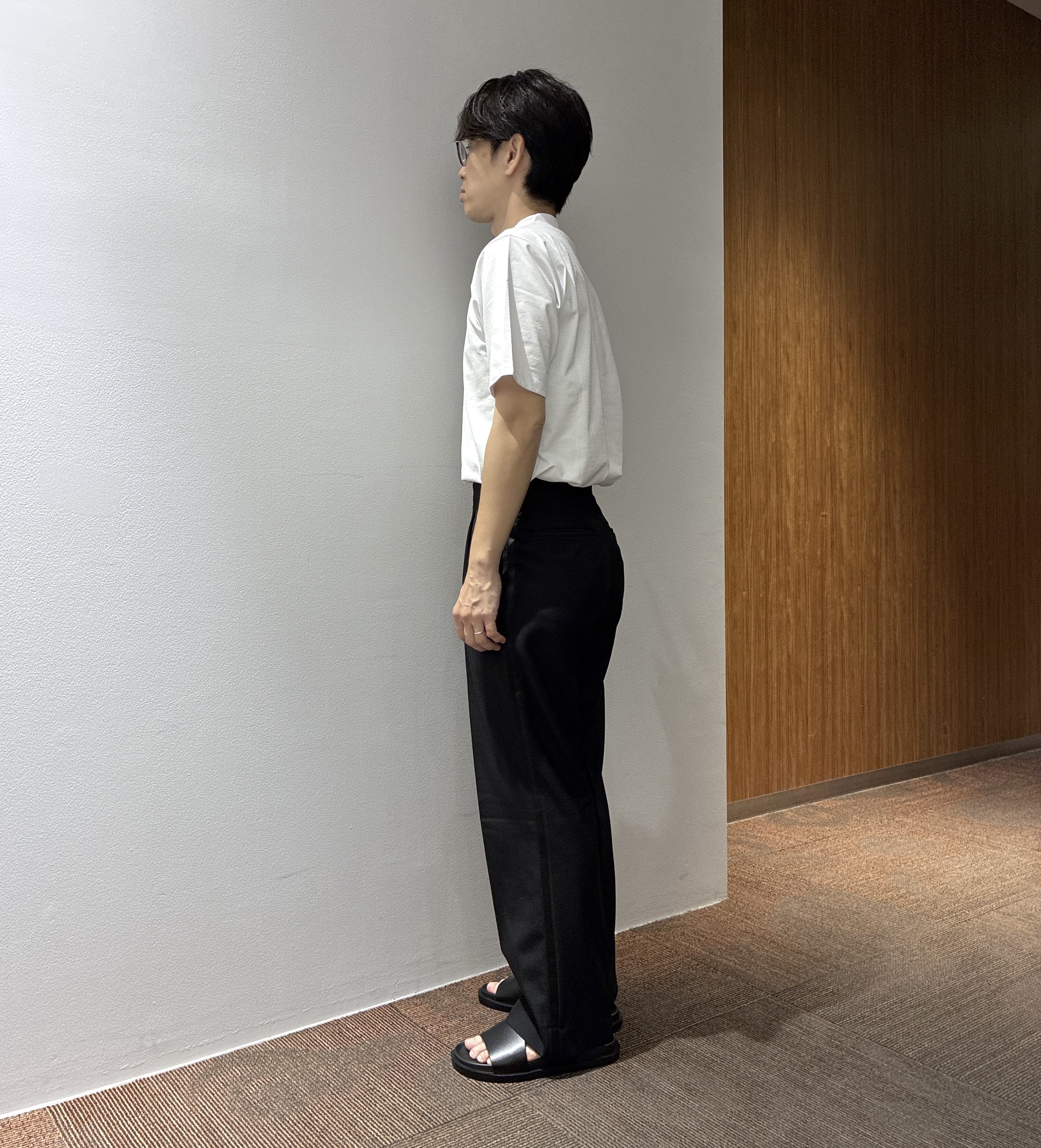 わいずみさんの「TAKEO KIKUCHI｜播州織り 千鳥 半袖シャツ」を使ったコーディネート