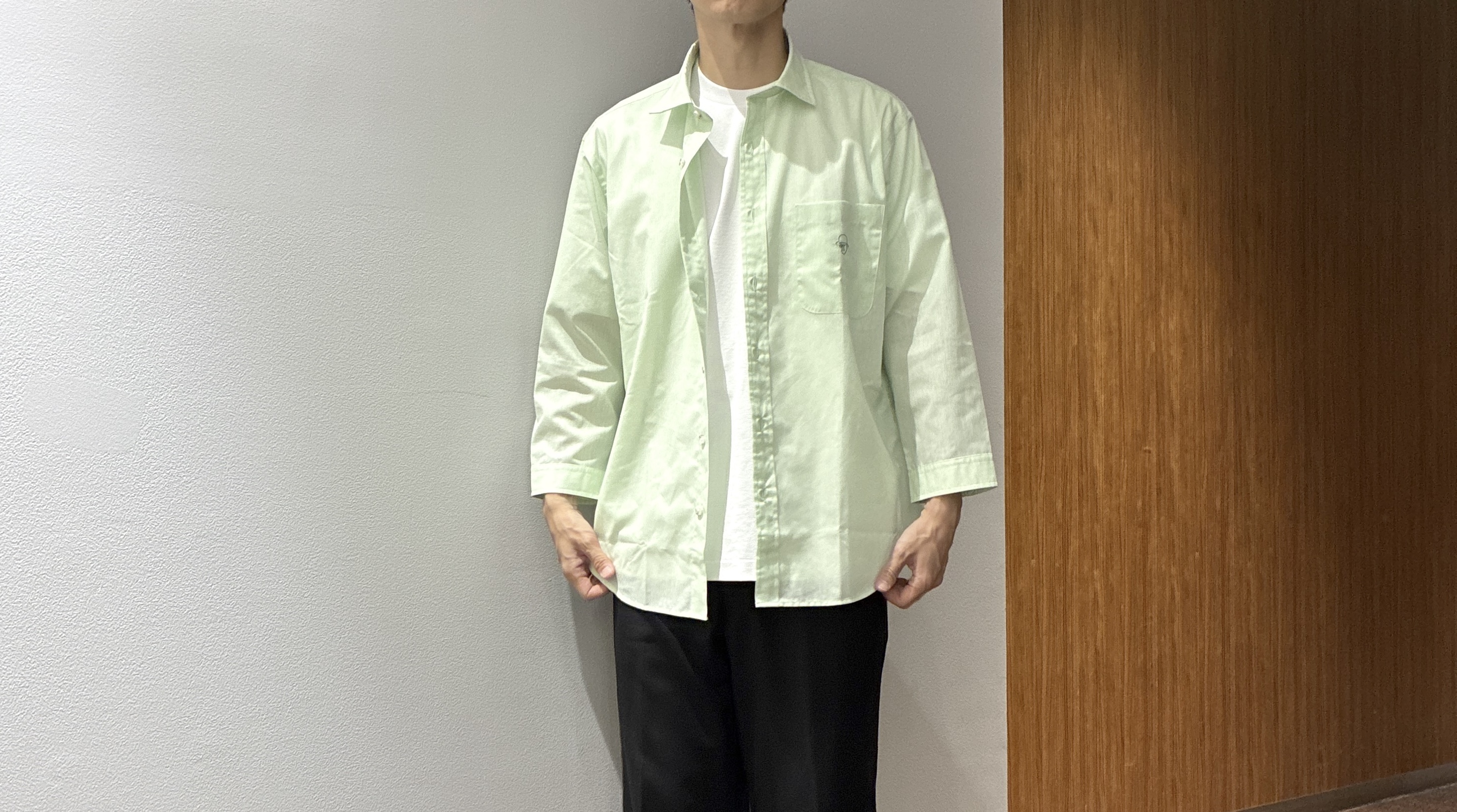 わいずみさんの「TAKEO KIKUCHI｜【接触冷感】ハイブリッド リネン 七分袖シャツ」を使ったコーディネート