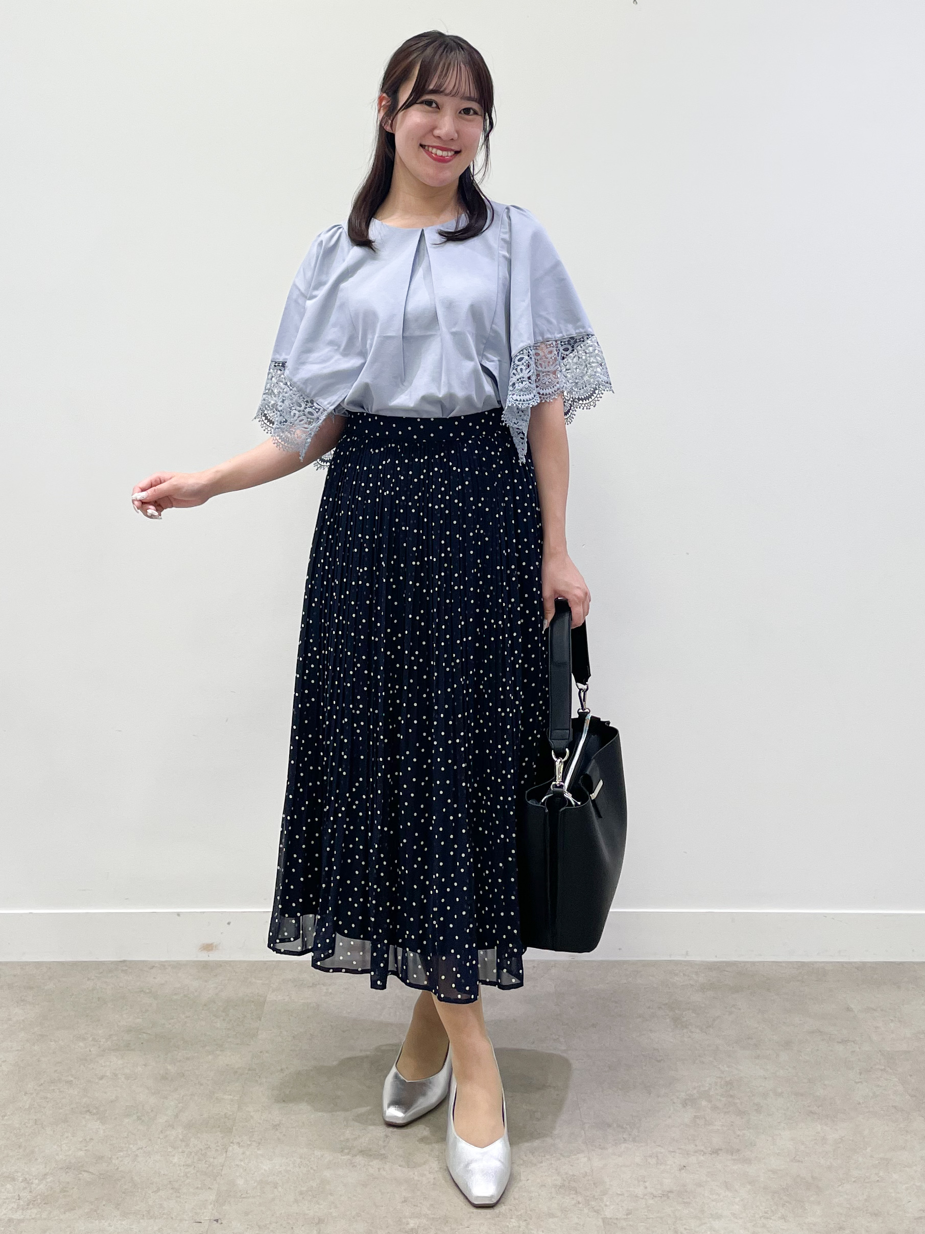 yukariさんの「Reflect｜【UVカット／接触冷感】レーススリーブジャージカットソー」を使ったコーディネート