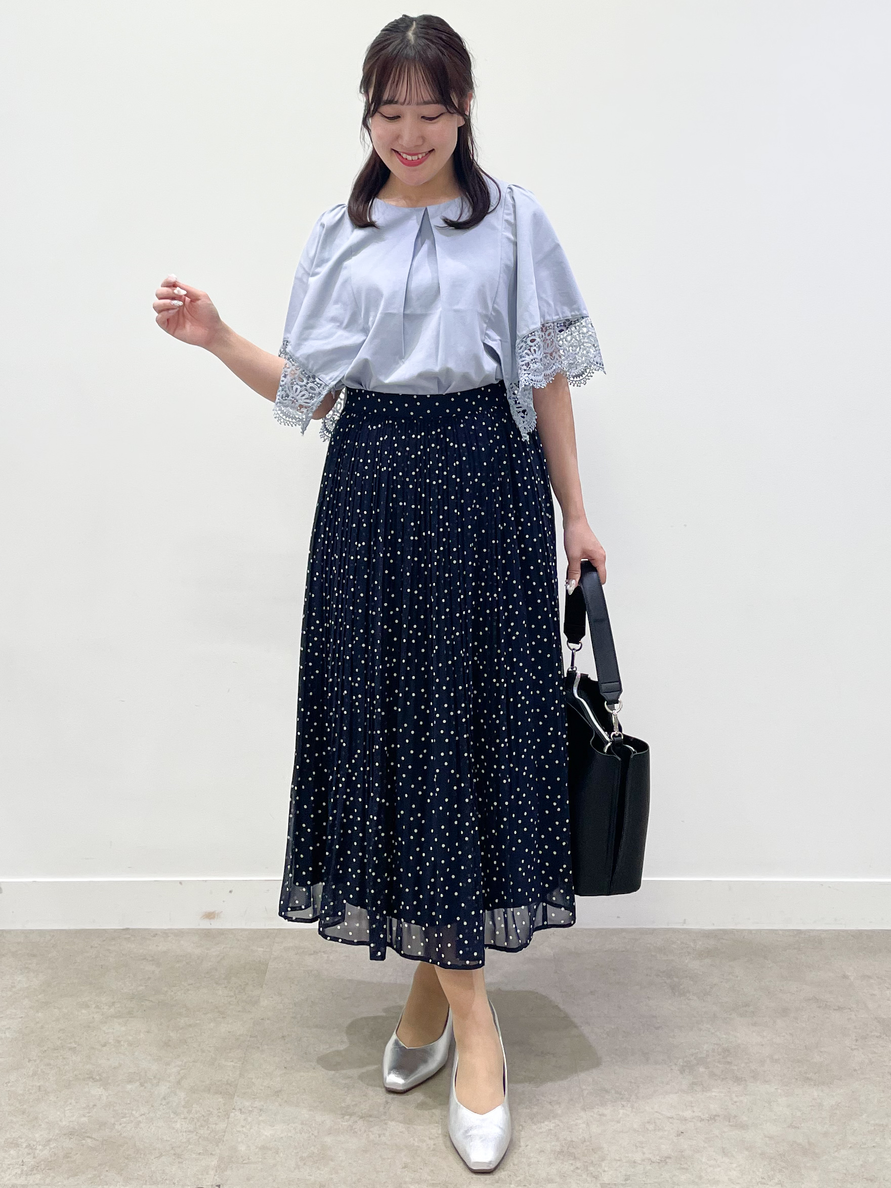yukariさんの「Reflect｜【UVカット／接触冷感】レーススリーブジャージカットソー」を使ったコーディネート
