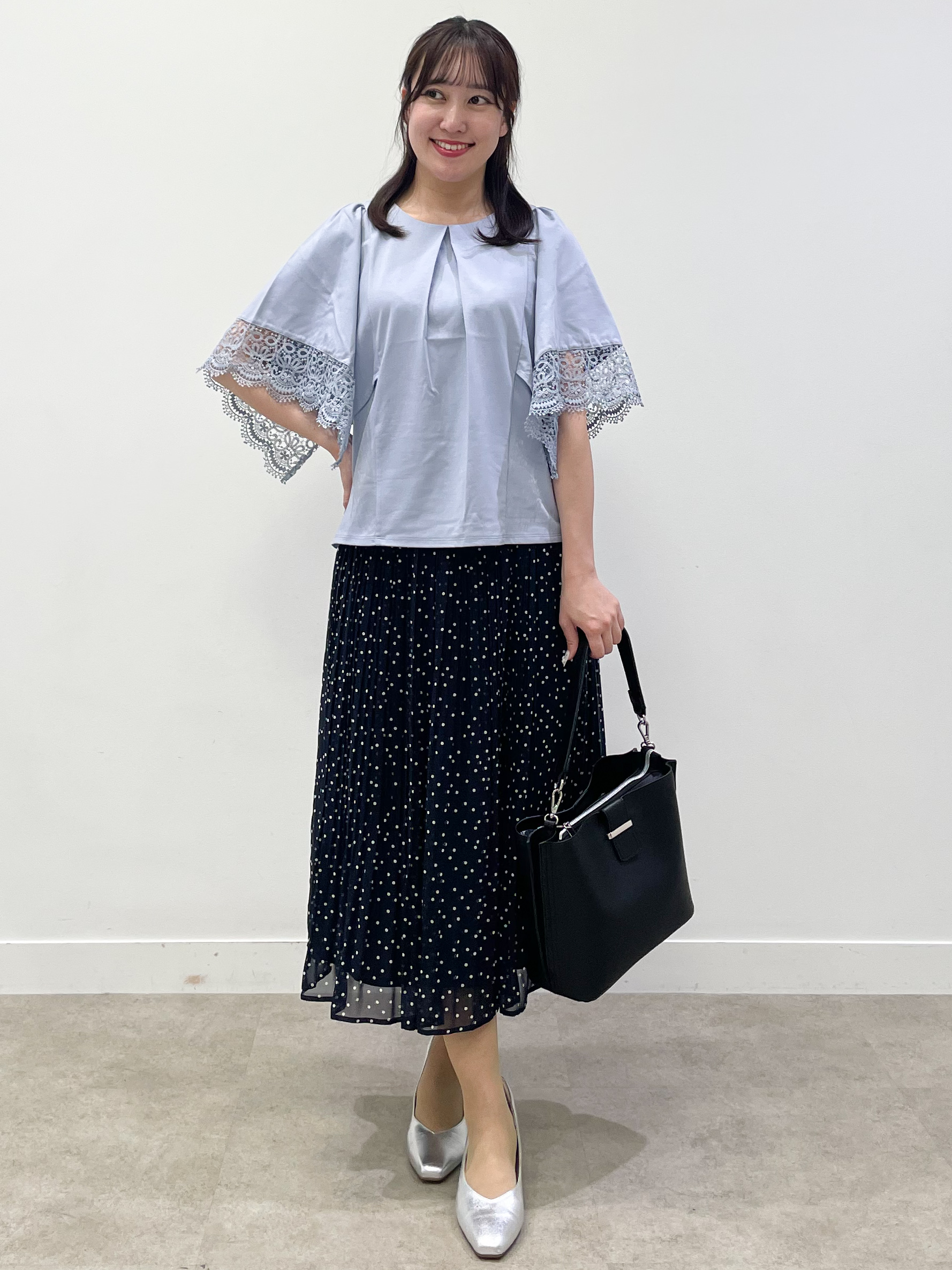 yukariさんの「Reflect｜【UVカット／接触冷感】レーススリーブジャージカットソー」を使ったコーディネート
