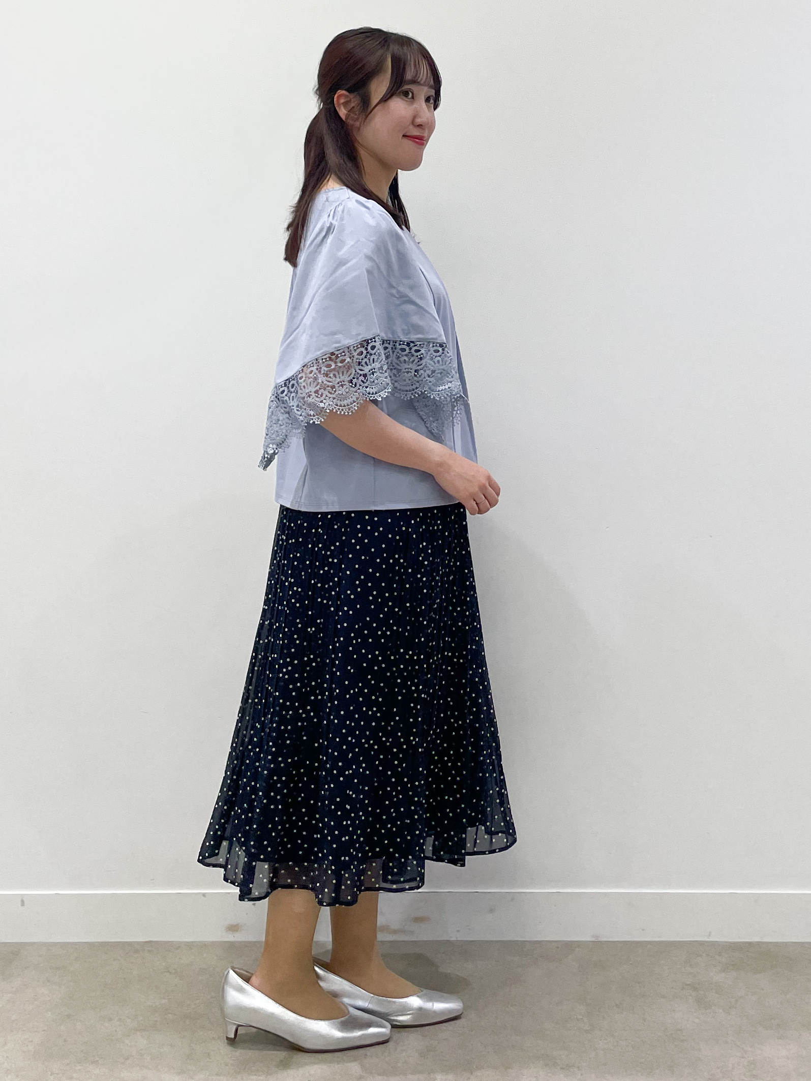 yukariさんの「Reflect｜【UVカット／接触冷感】レーススリーブジャージカットソー」を使ったコーディネート
