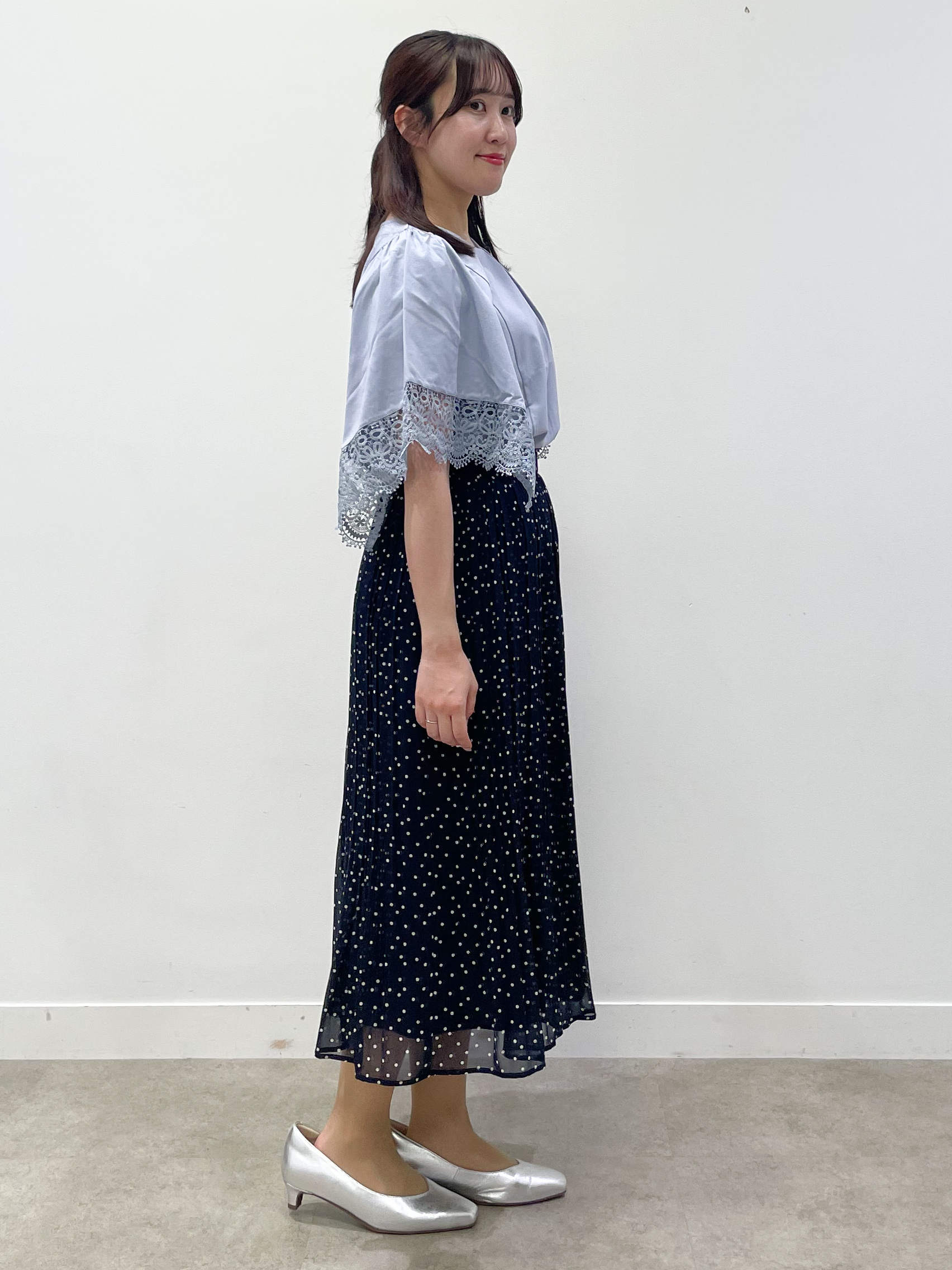yukariさんの「Reflect｜【UVカット／接触冷感】レーススリーブジャージカットソー」を使ったコーディネート
