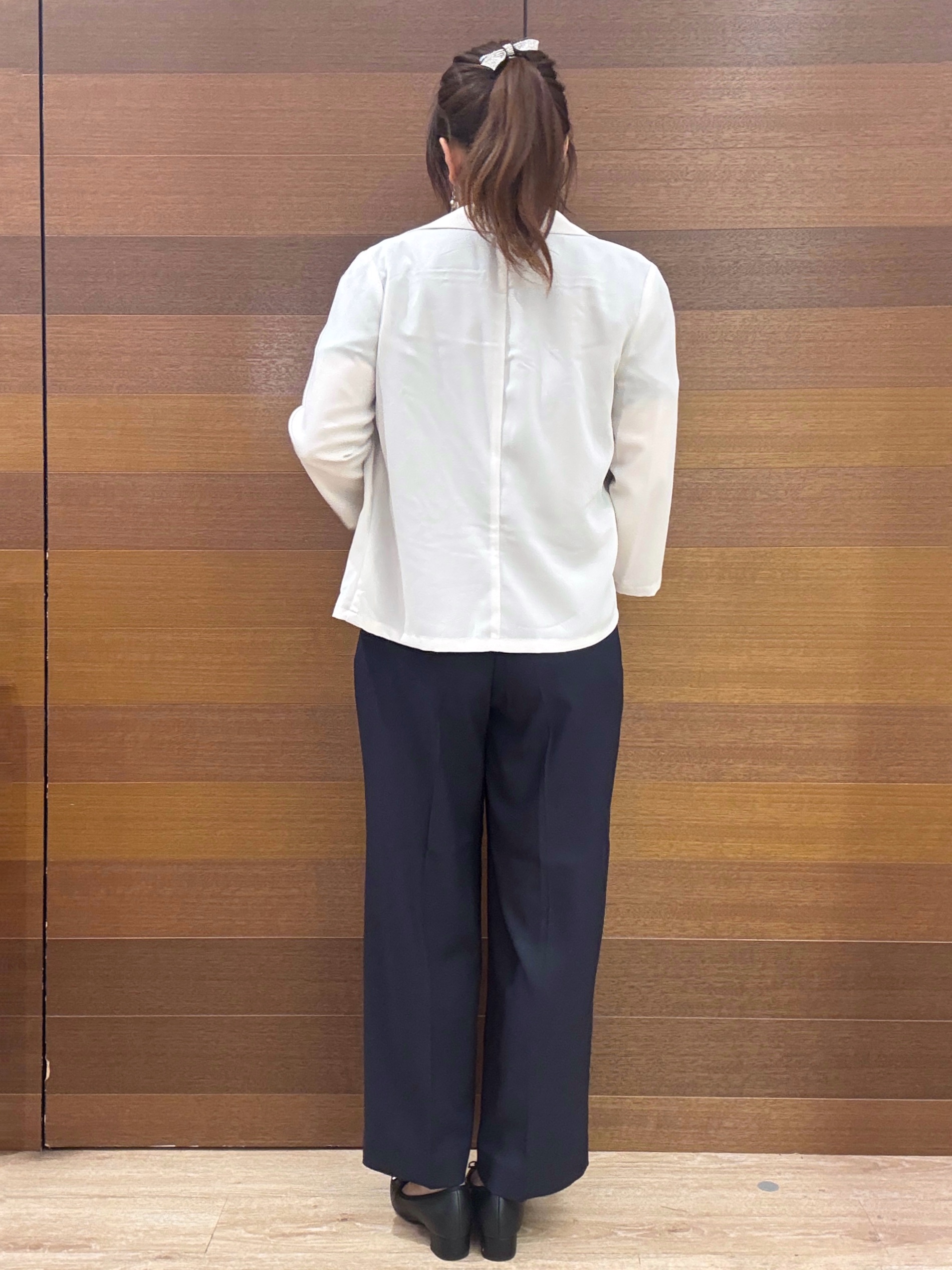 maichiさんの「OPAQUE.CLIP｜【接触冷感／防シワ】ひんやり7分袖テーラードジャケット《洗濯機OK》」を使ったコーディネート