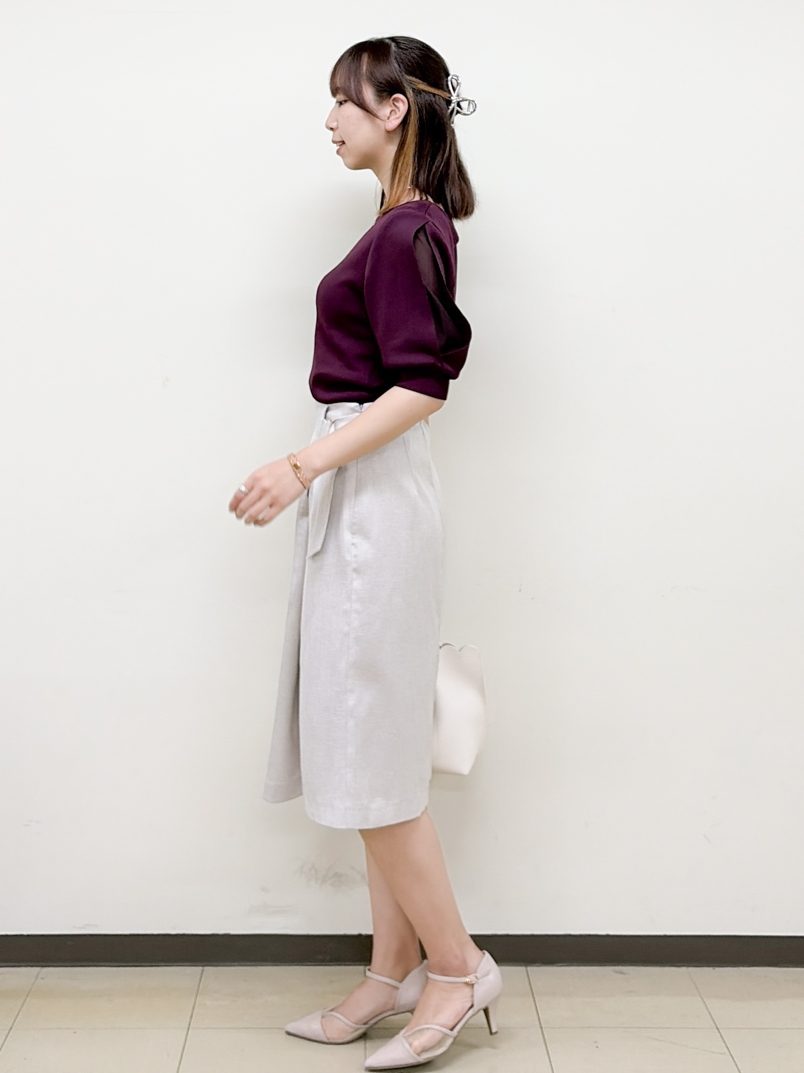 yurinaさんの「index｜【接触冷感】クールタッチラップスリーブニット《UVケア／洗濯機OK／XS～3L／9col》」を使ったコーディネート