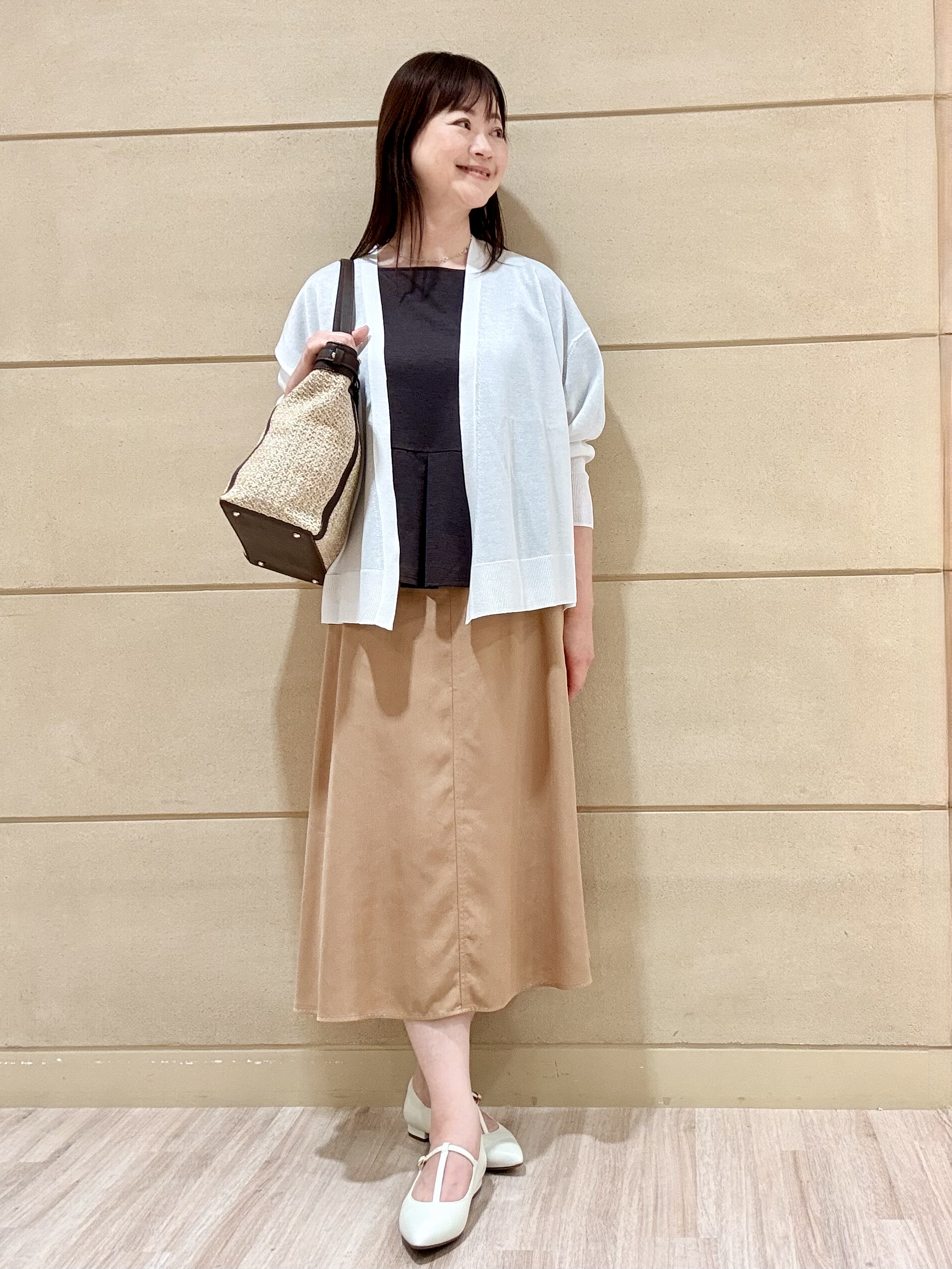 Marさんの「Reflect｜【UVカット／接触冷感／吸水速乾】フレアスリーブペプラムカットソー」を使ったコーディネート