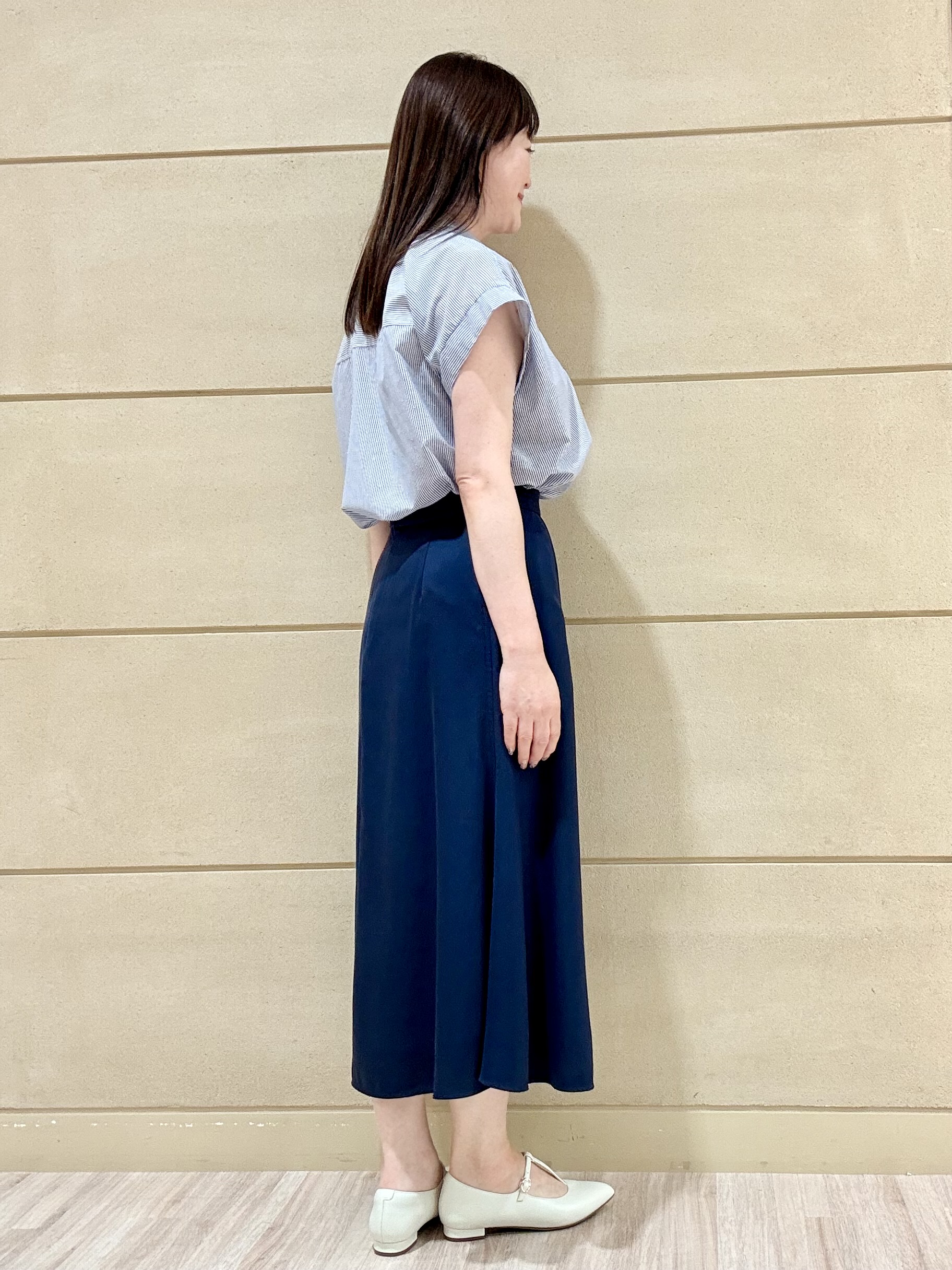Marさんの「Reflect｜【接触冷感】フレンチスリーブシャツブラウス」を使ったコーディネート