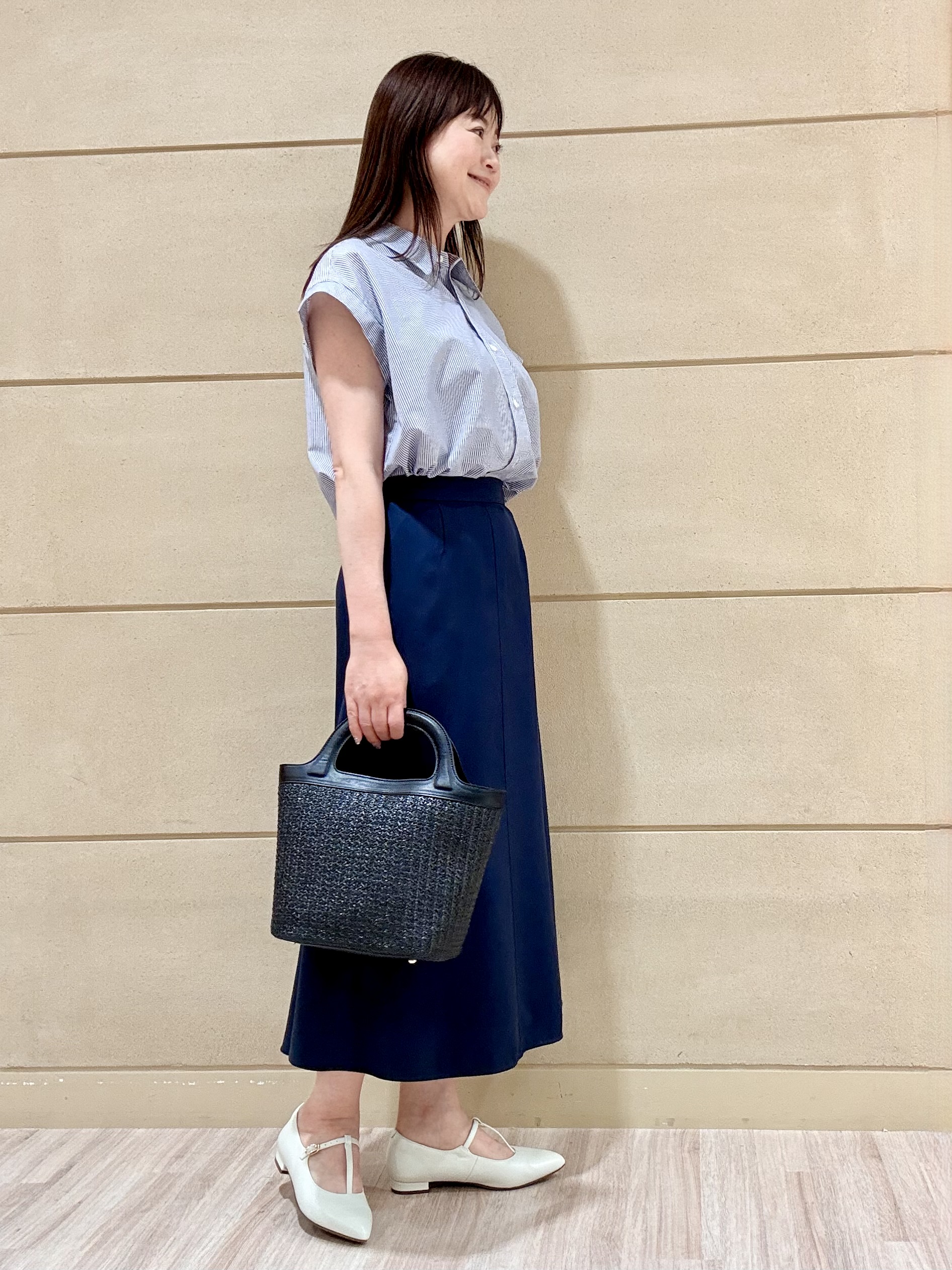 Marさんの「Reflect｜【接触冷感】フレンチスリーブシャツブラウス」を使ったコーディネート