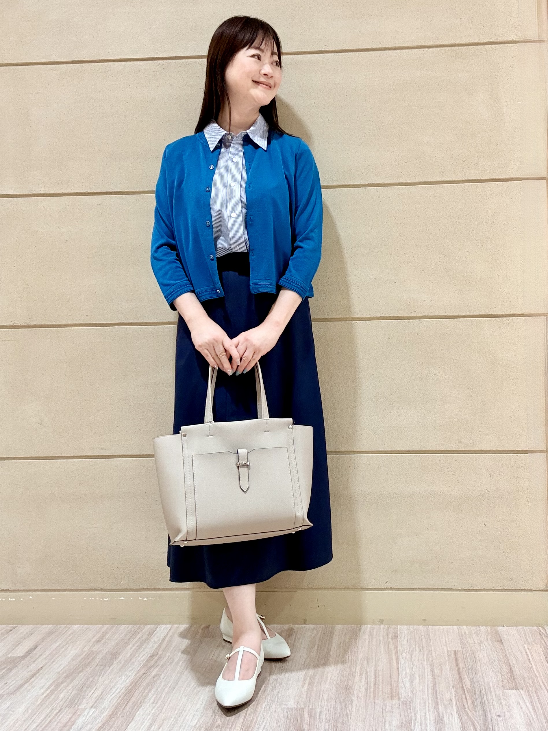 Marさんの「Reflect｜【接触冷感】フレンチスリーブシャツブラウス」を使ったコーディネート