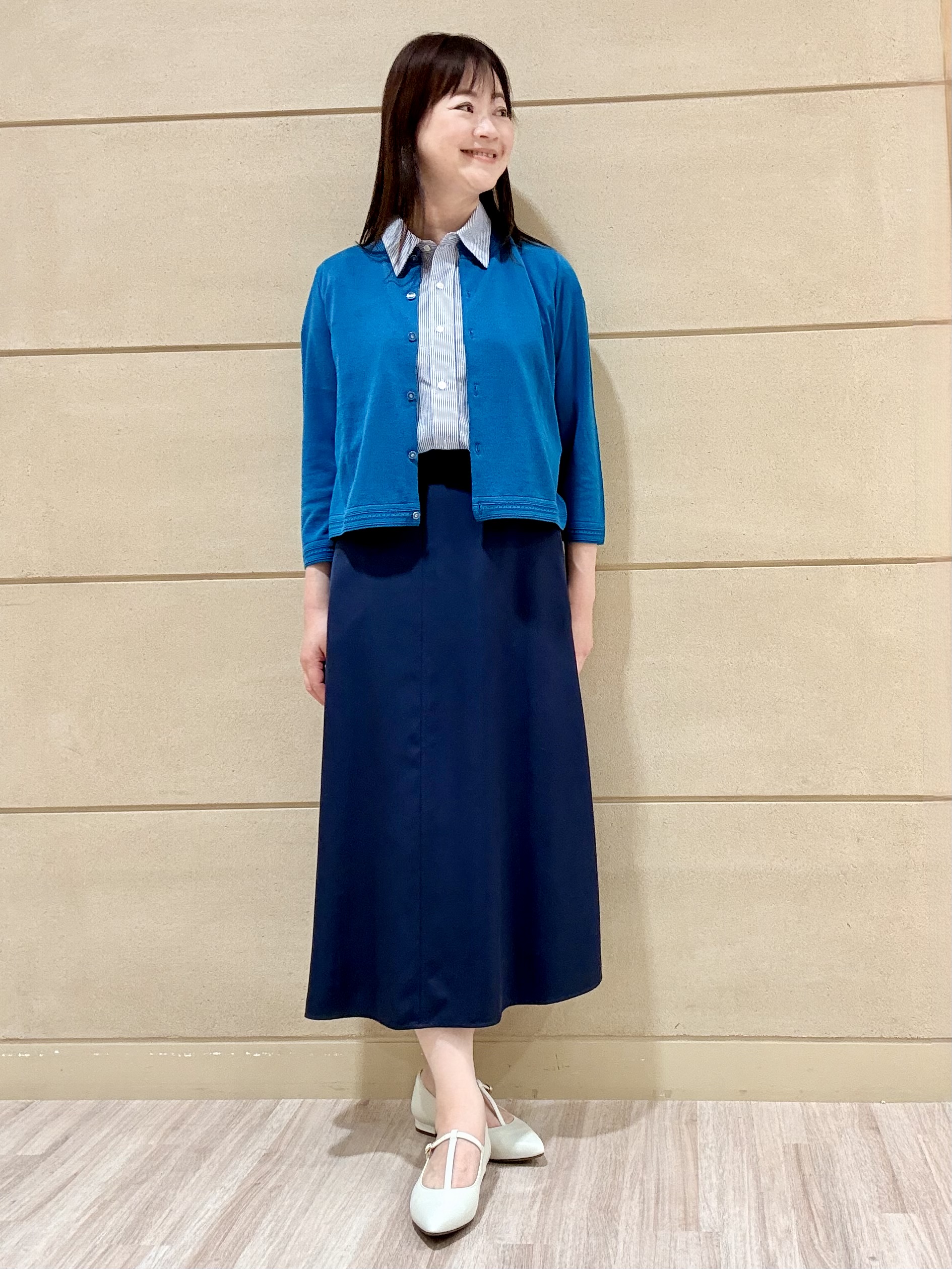 Marさんの「Reflect｜【接触冷感】フレンチスリーブシャツブラウス」を使ったコーディネート