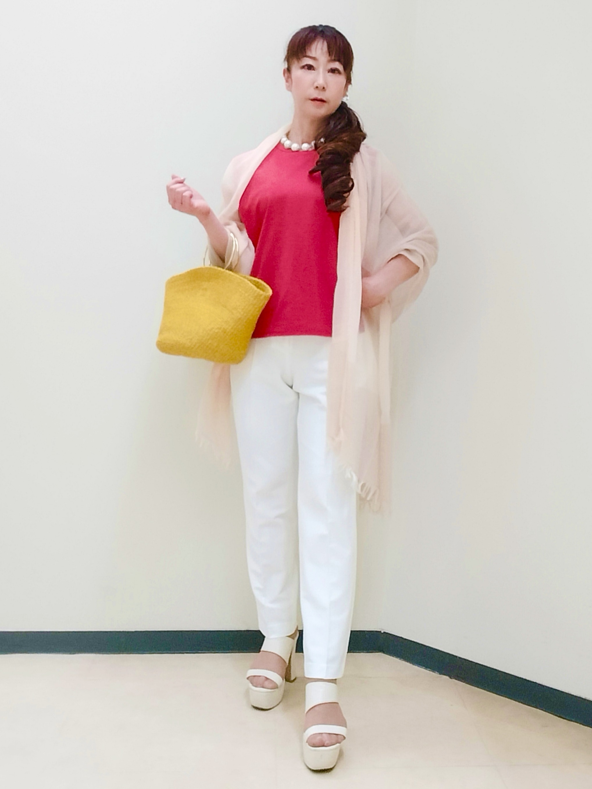 花さんの「Reflect｜【UVカット／接触冷感／吸水速乾】フレンチスリーブプルオーバー」を使ったコーディネート