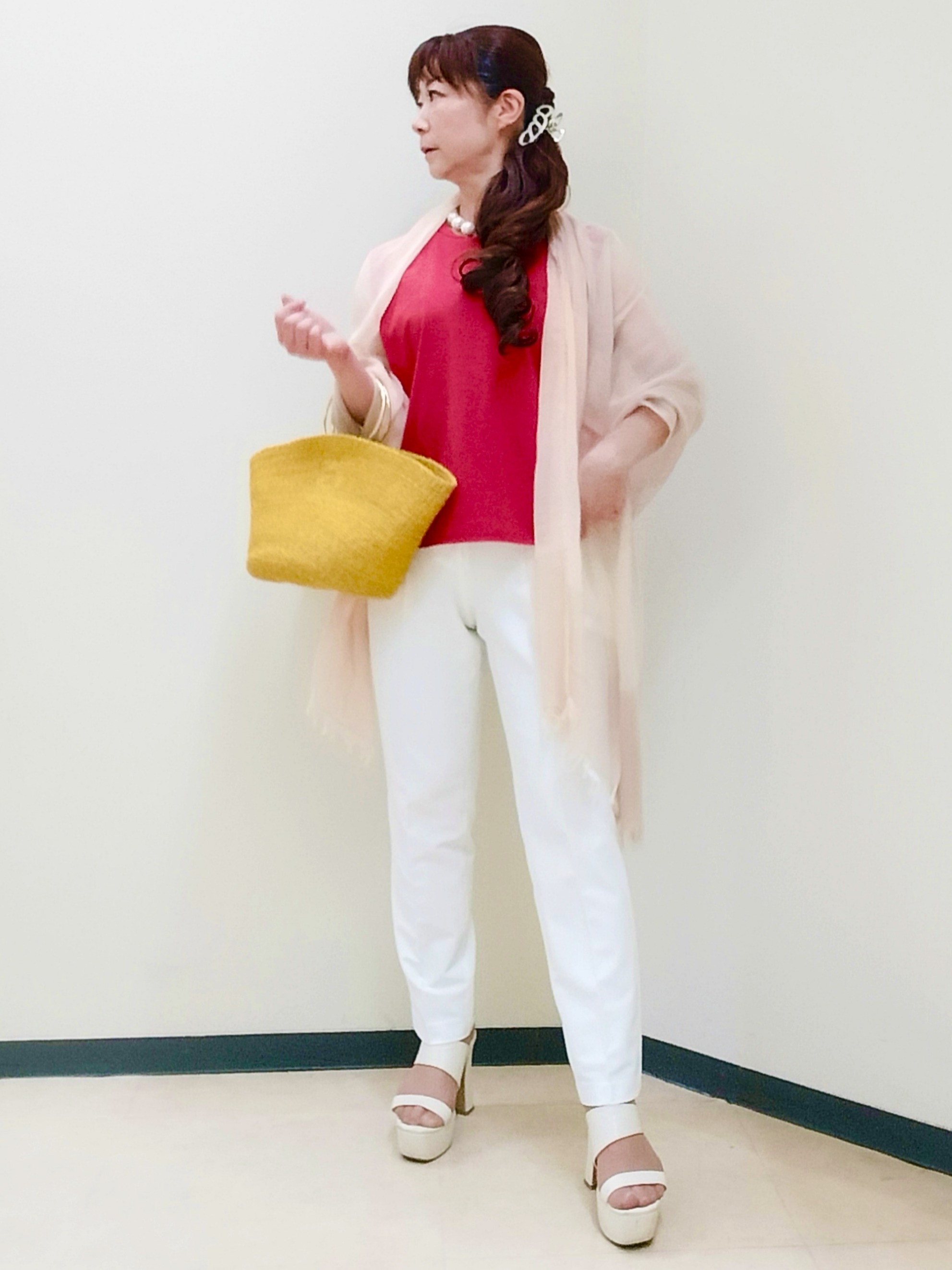 花さんの「Reflect｜【UVカット／接触冷感／吸水速乾】フレンチスリーブプルオーバー」を使ったコーディネート