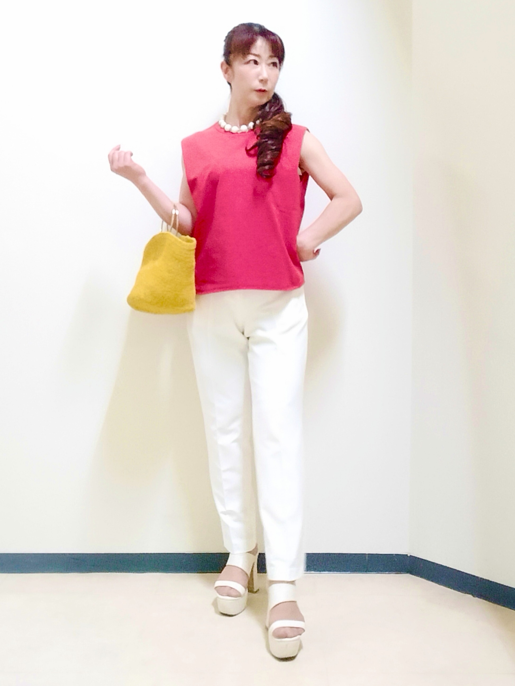 花さんの「Reflect｜【UVカット／接触冷感／吸水速乾】フレンチスリーブプルオーバー」を使ったコーディネート