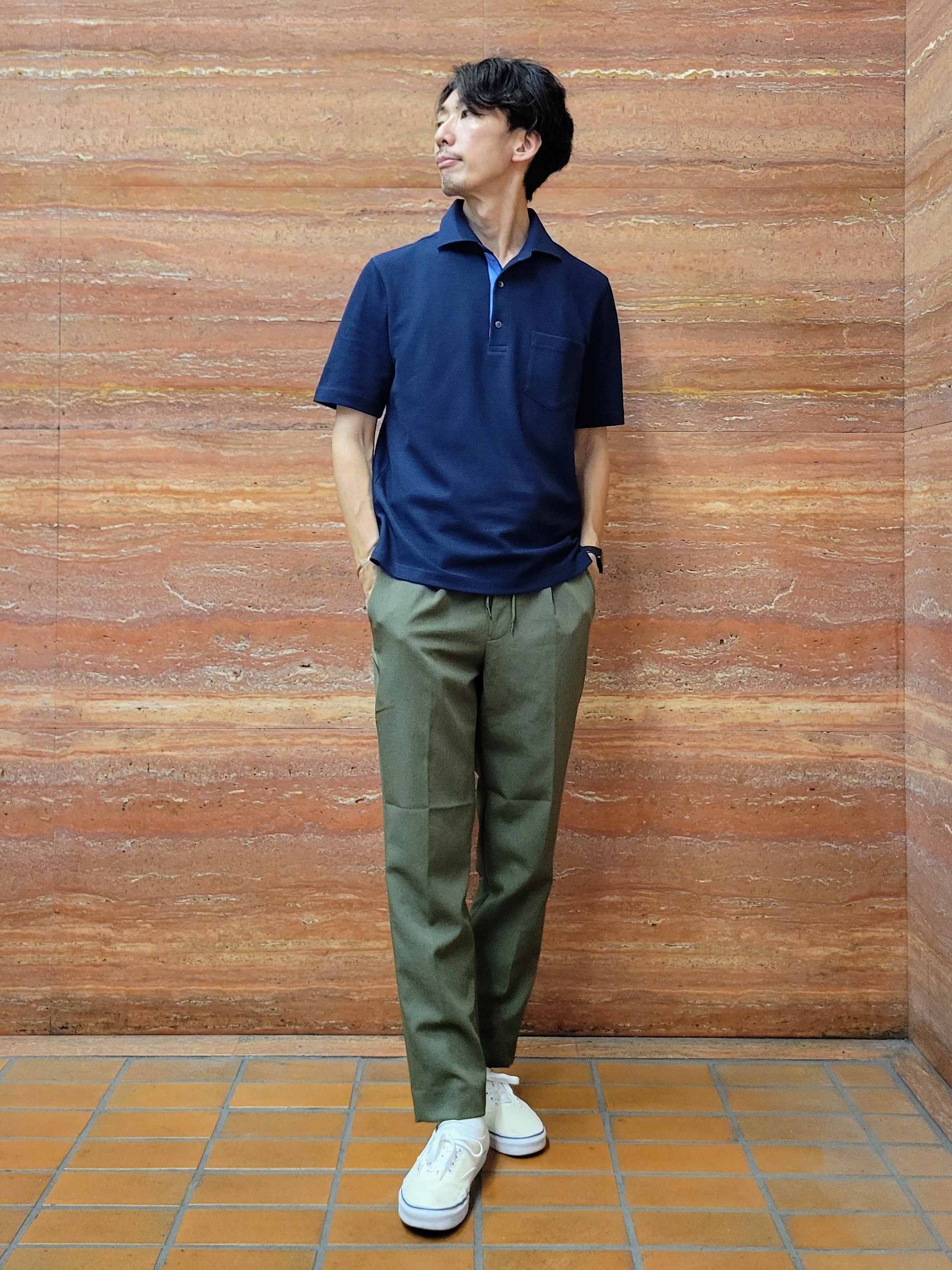 piroyaさんの「TAKEO KIKUCHI｜【抗菌防臭】ステイフレッシュ ポロシャツ」を使ったコーディネート