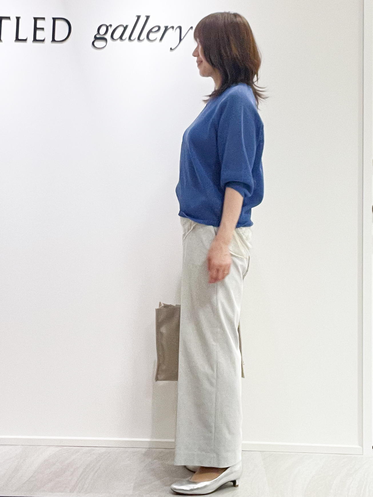 めいさんの「UNTITLED｜【洗える/ゆったり】クルーネックドライニット」を使ったコーディネート