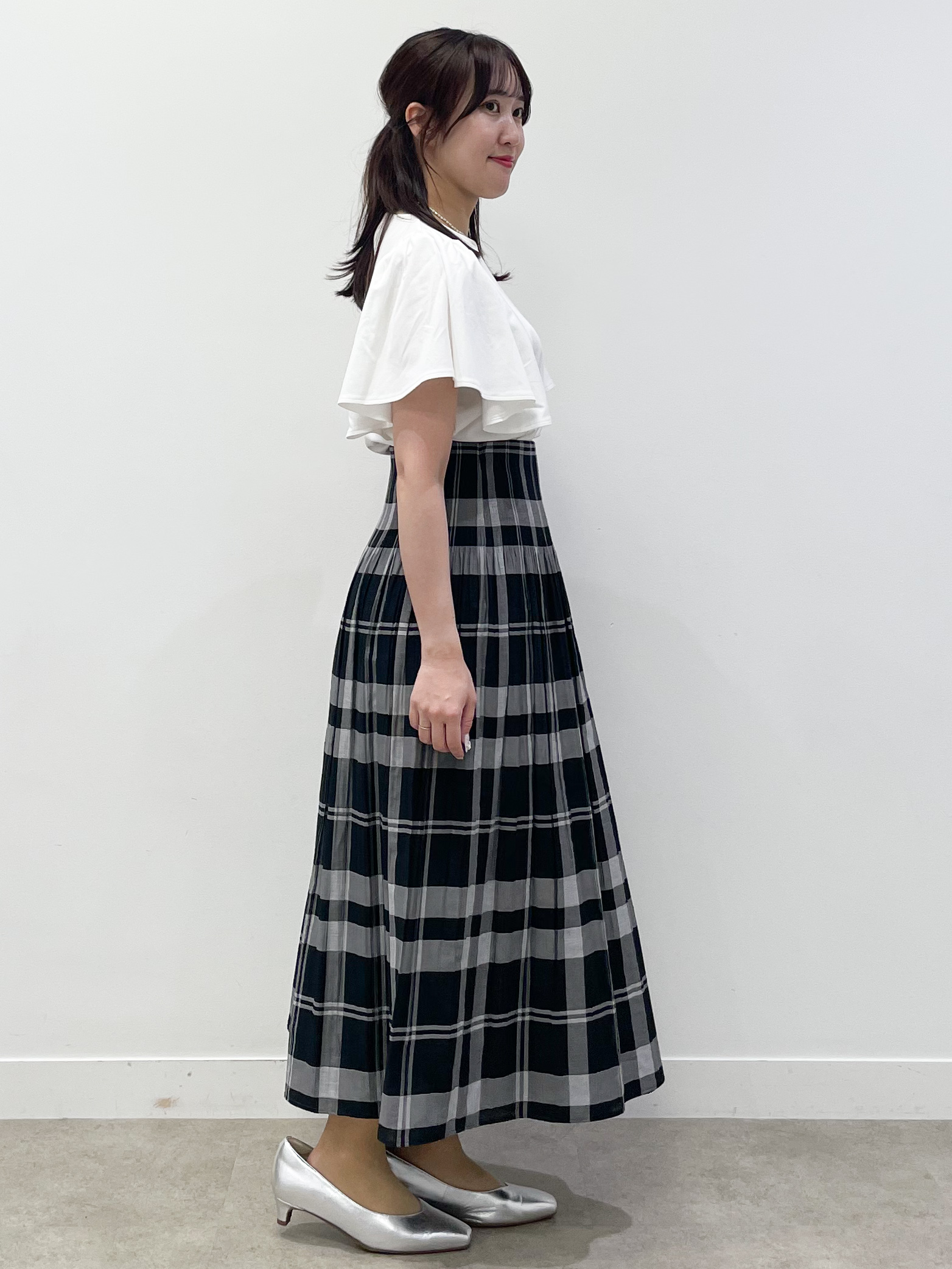 yukariさんの「Reflect｜【UVカット／接触冷感／吸水速乾】フレアスリーブトップス」を使ったコーディネート