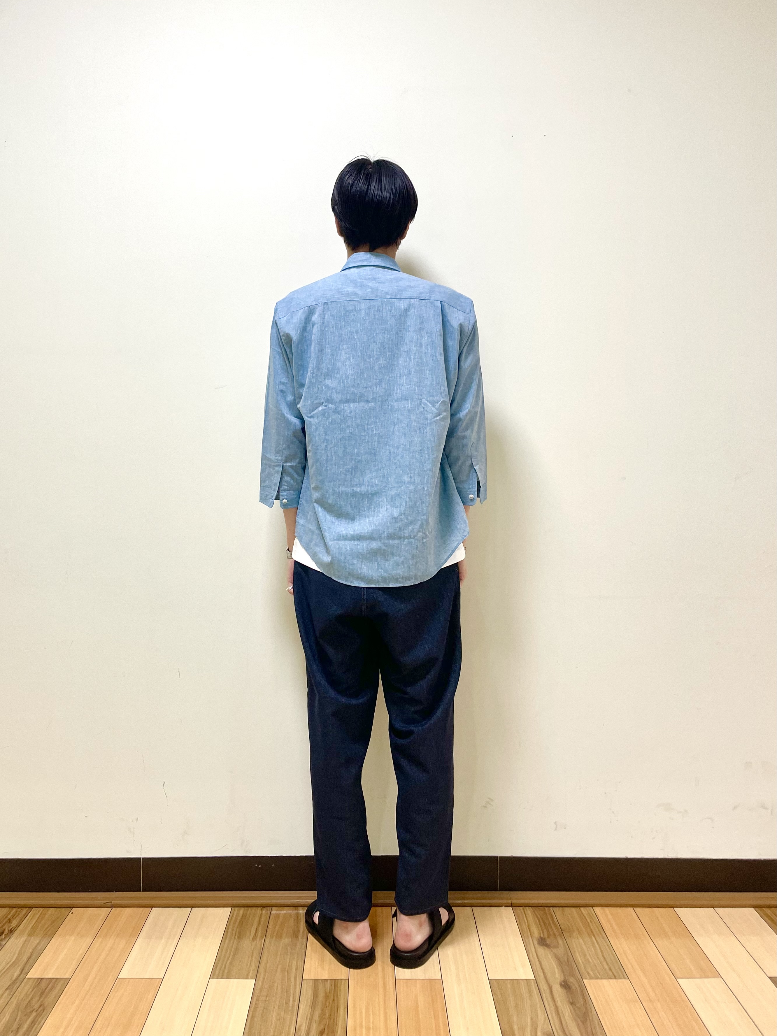 Seiyaさんの「TAKEO KIKUCHI｜【接触冷感】ハイブリッド リネン 七分袖シャツ」を使ったコーディネート
