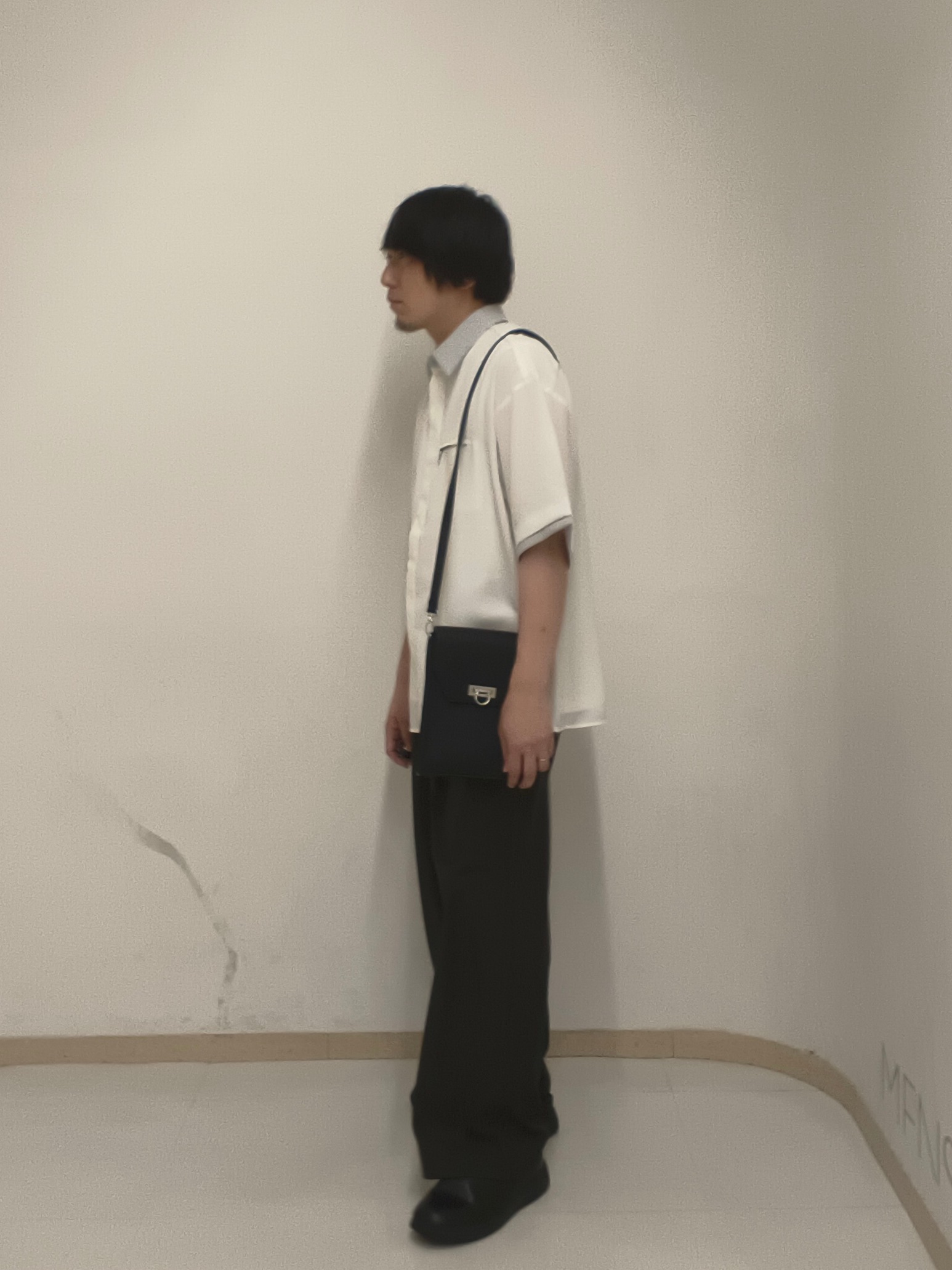 サクライさんの「tk.TAKEO KIKUCHI｜【さらりタッチ】クレリックレギュラーシャツ/ドレープ/配色襟/バイカラー/美シルエット/夏服」を使ったコーディネート