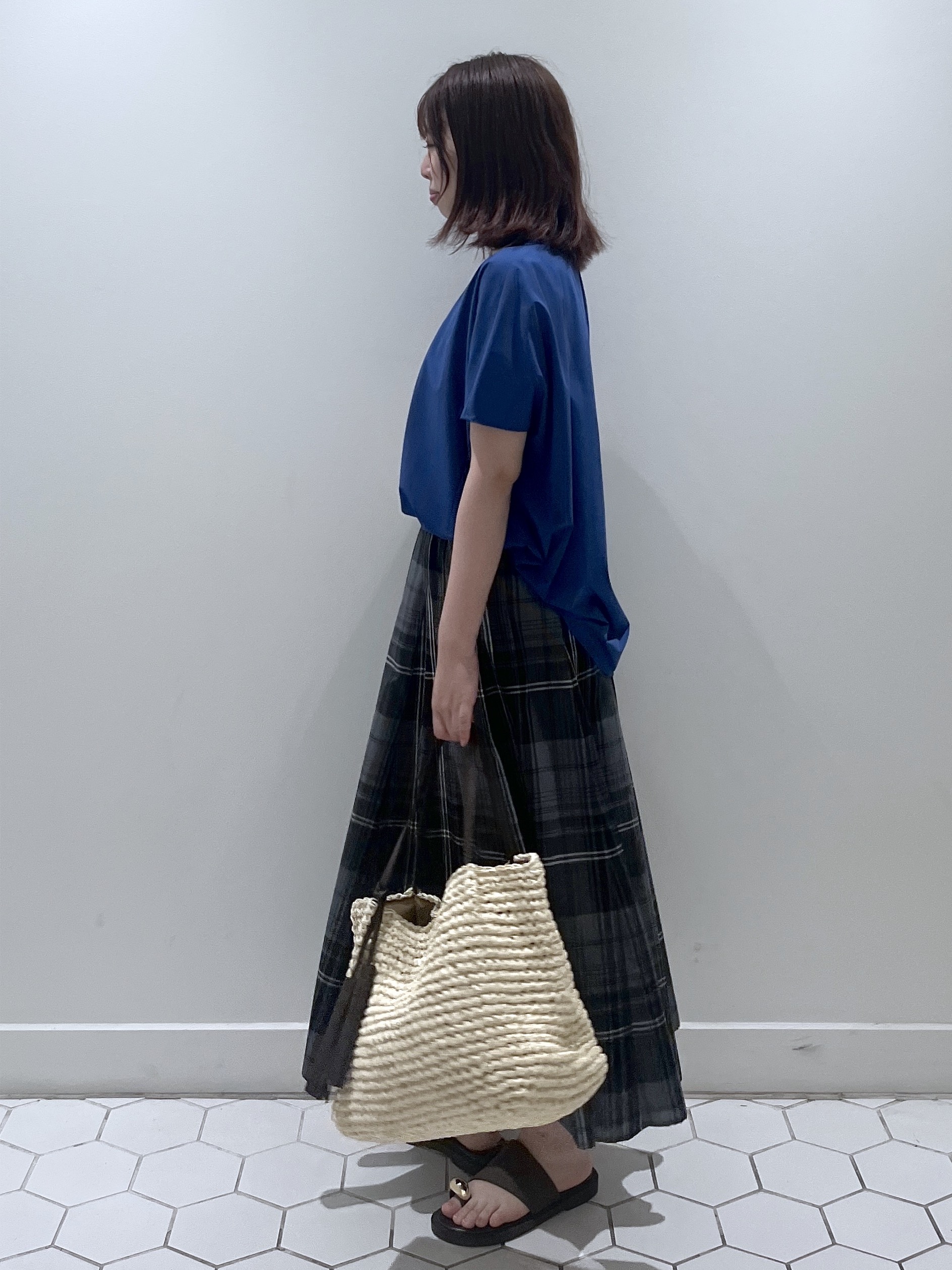 Makinoさんの「Dessin｜【接触冷感/UVカット】ドレープタックブラウス」を使ったコーディネート