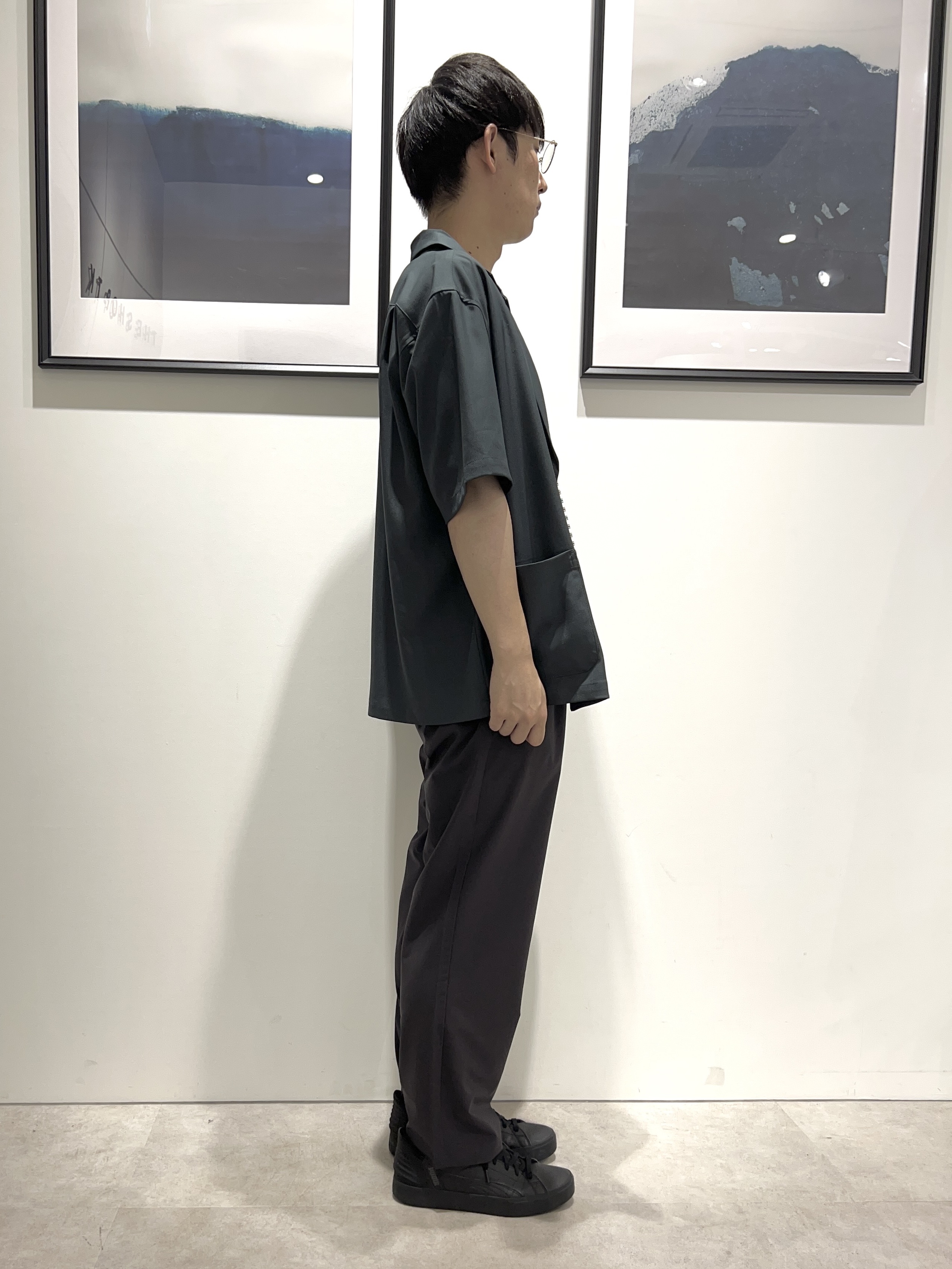 。さんの「THE SHOP TK｜リラックスワイド 5分袖ジャケット セットアップ可／洗濯機OK」を使ったコーディネート