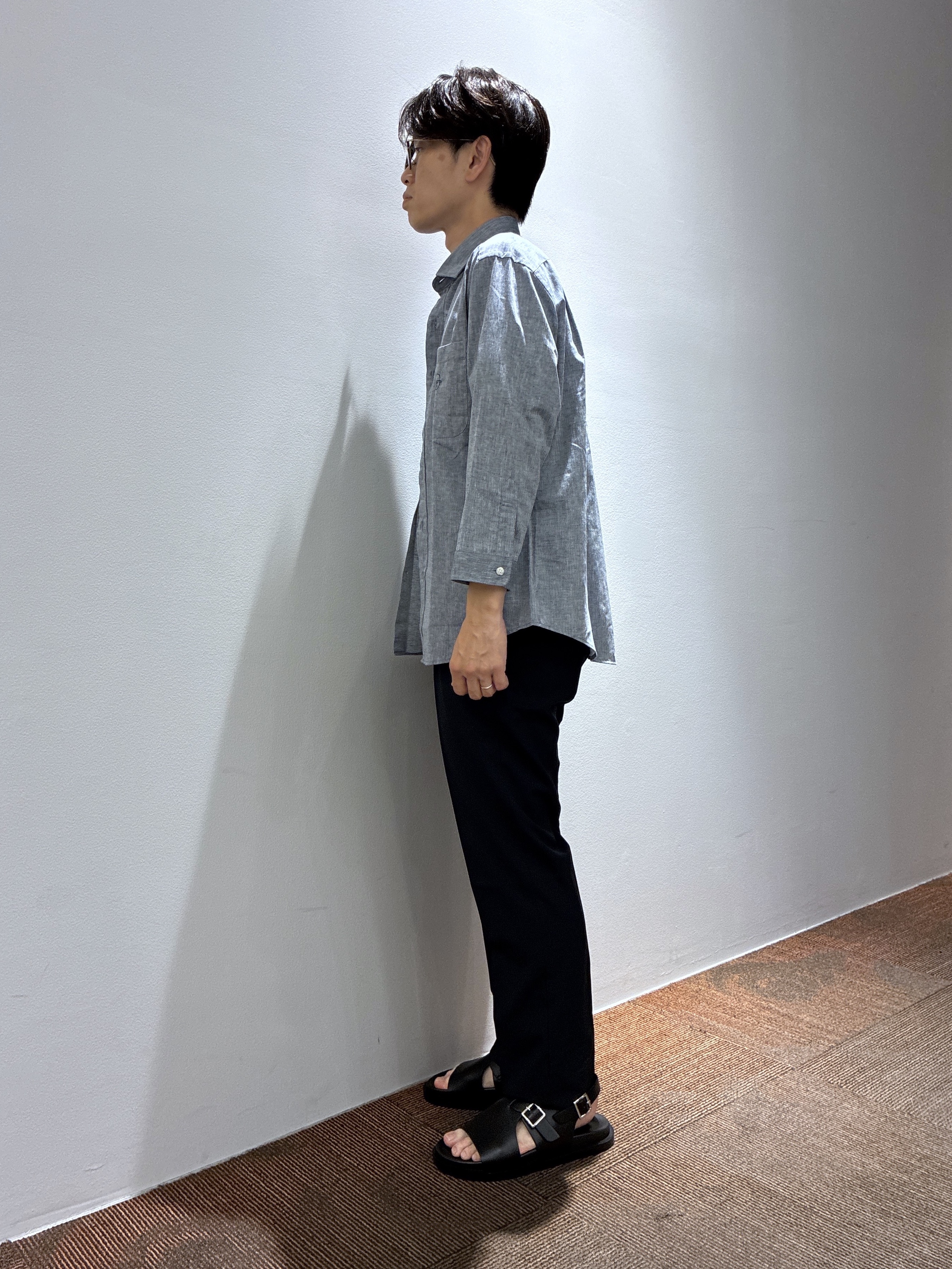 わいずみさんの「TAKEO KIKUCHI｜【接触冷感】ハイブリッド リネン 七分袖シャツ」を使ったコーディネート