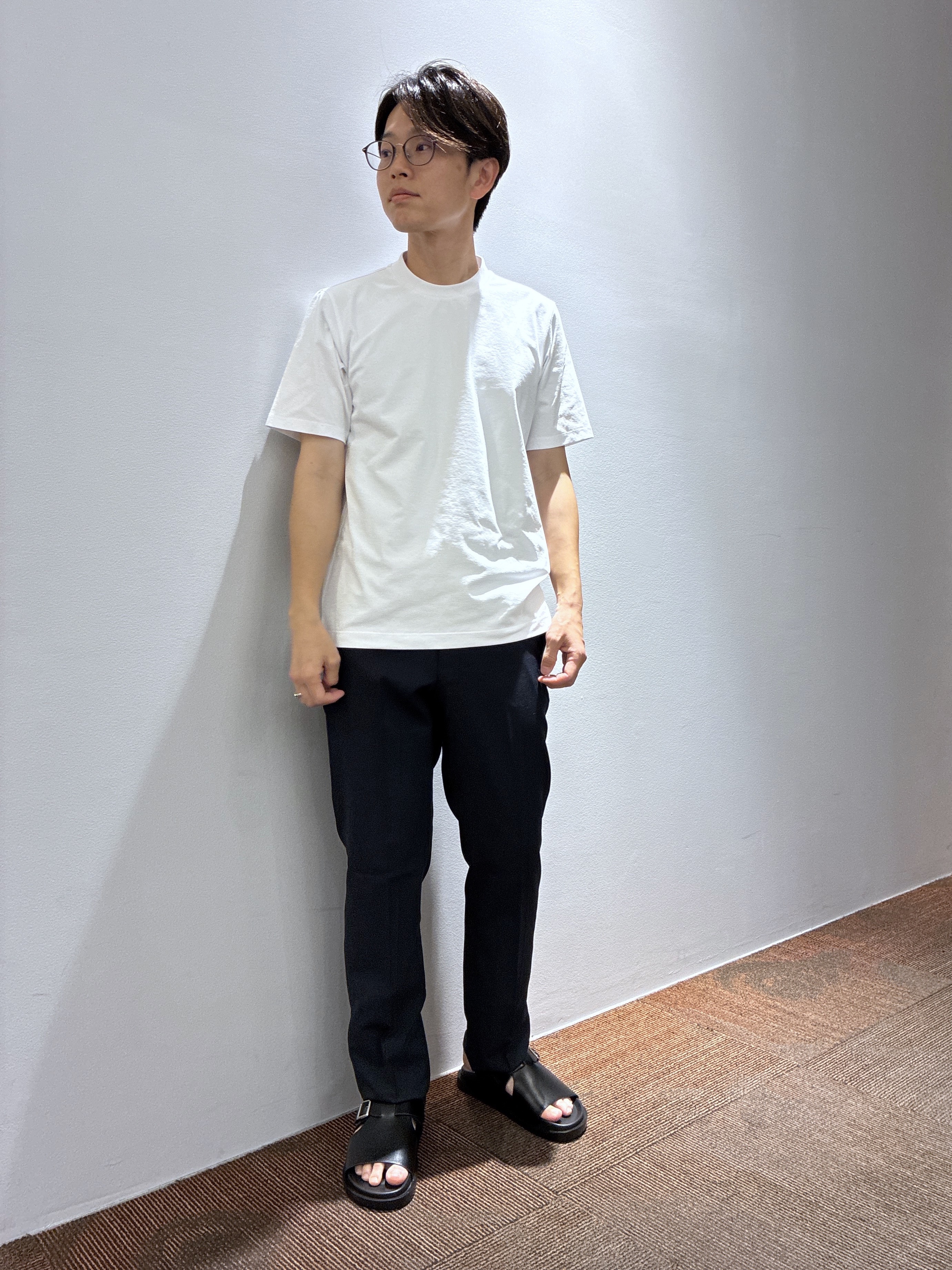 わいずみさんの「TAKEO KIKUCHI｜【接触冷感】ハイブリッド リネン 七分袖シャツ」を使ったコーディネート