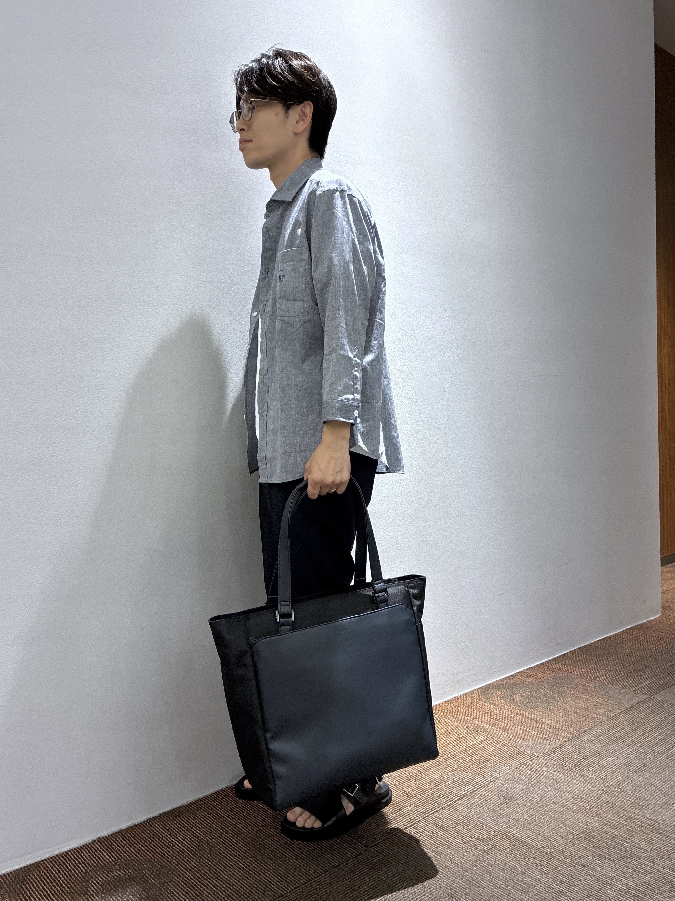 わいずみさんの「TAKEO KIKUCHI｜【接触冷感】ハイブリッド リネン 七分袖シャツ」を使ったコーディネート