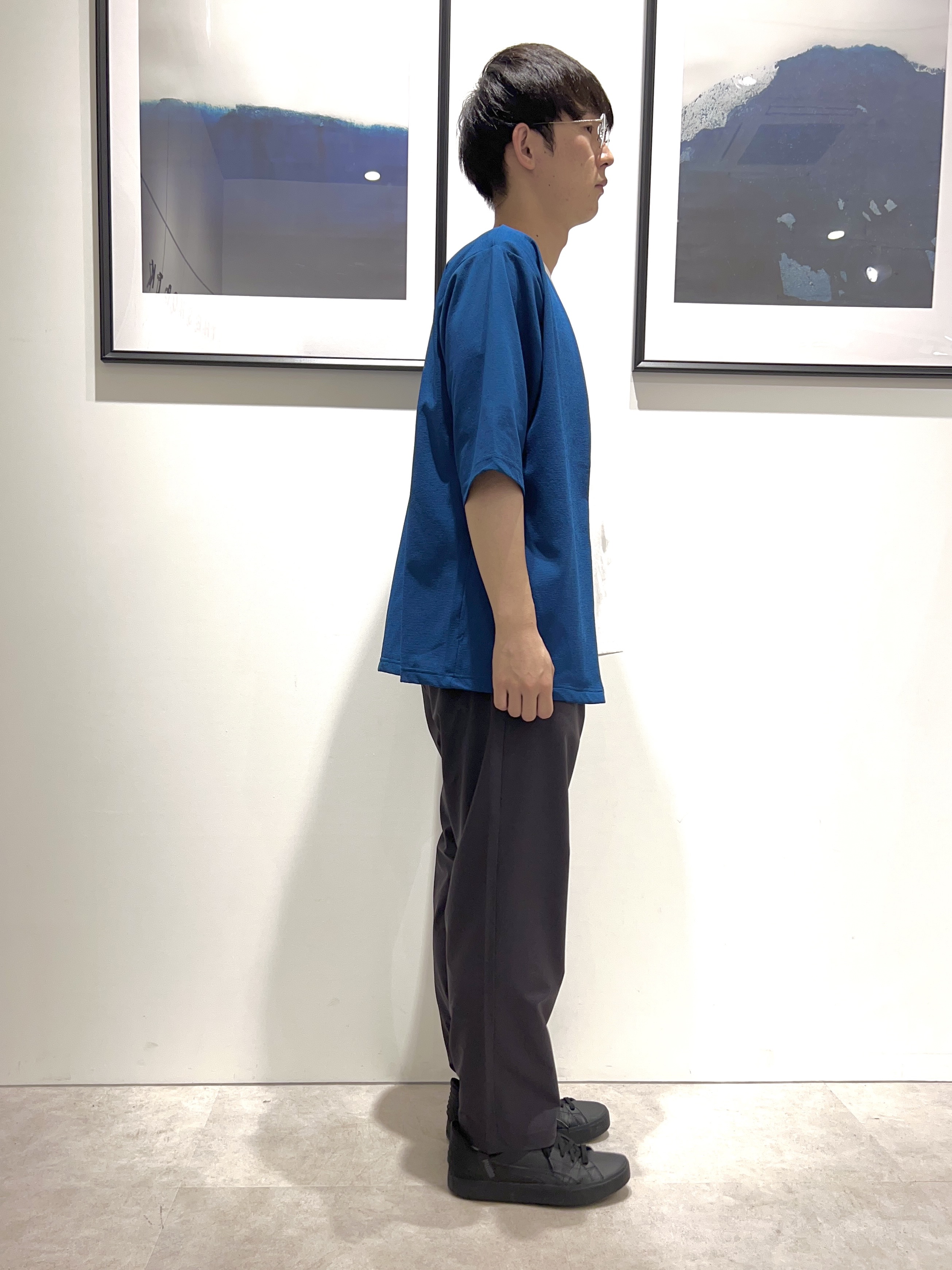 。さんの「THE SHOP TK｜メッシュ五分袖カーディガン＋半袖Tシャツ セットアイテム 洗濯機OK」を使ったコーディネート