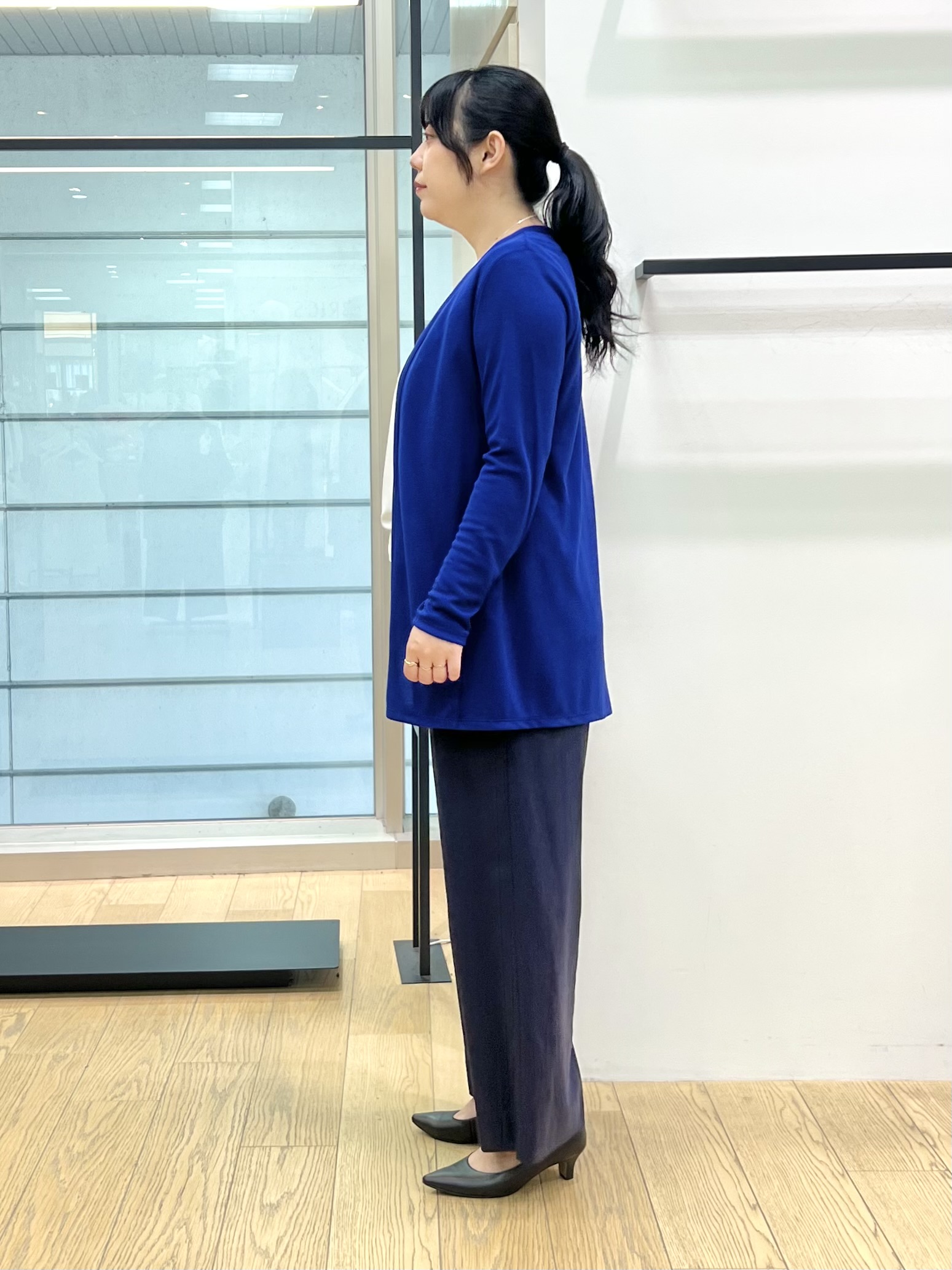 shimaさんの「INDIVI｜【UVケア】着流しミドル丈カーディガンジャージ」を使ったコーディネート