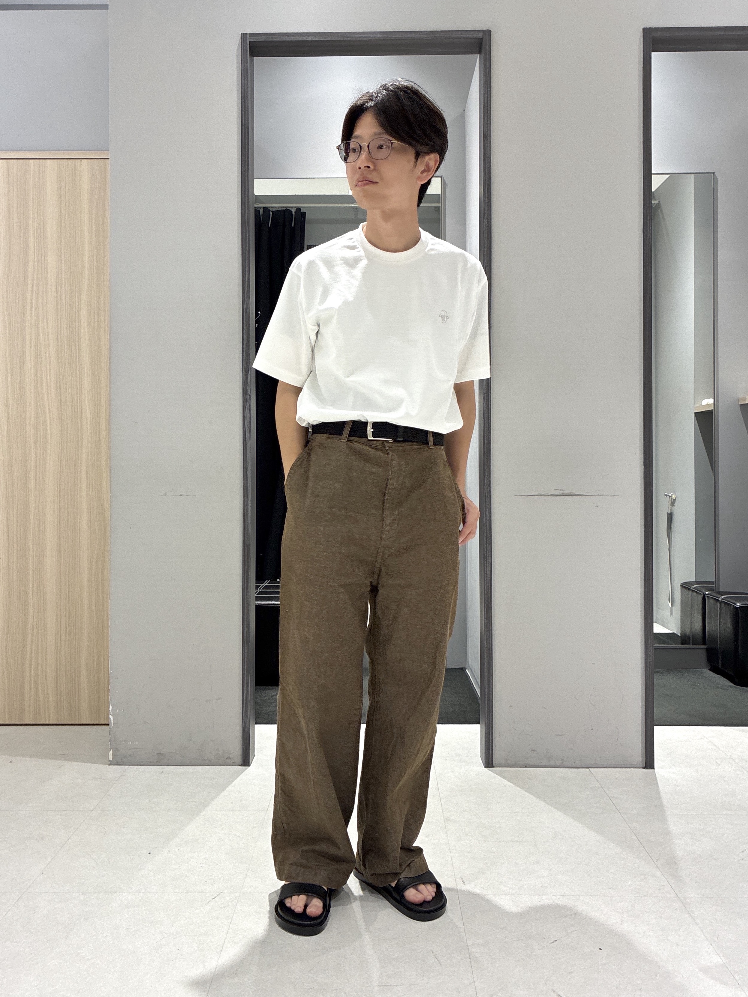 わいずみさんの「TAKEO KIKUCHI｜【接触冷感】ハイブリッド リネン 七分袖シャツ」を使ったコーディネート