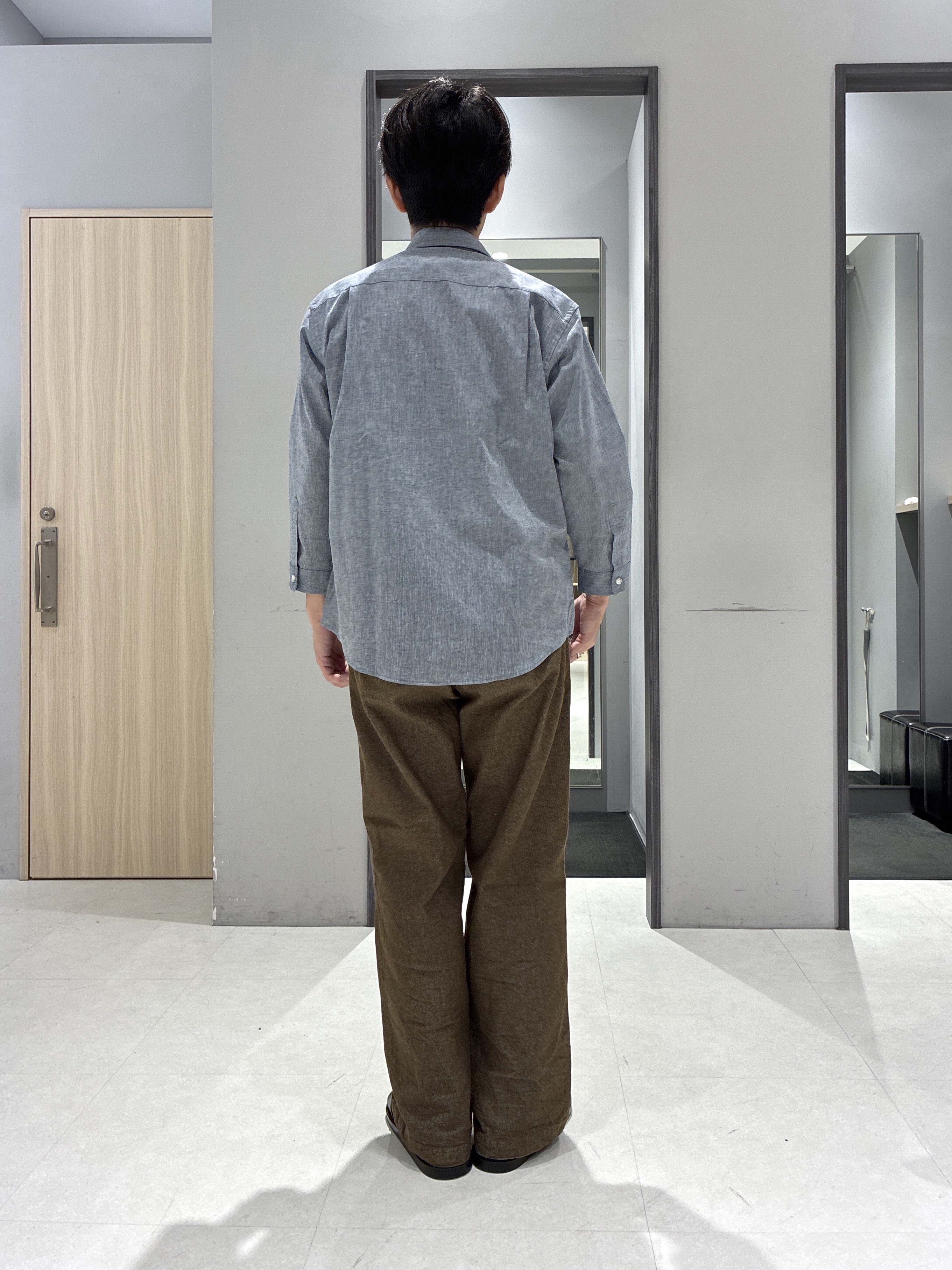わいずみさんの「TAKEO KIKUCHI｜【接触冷感】ハイブリッド リネン 七分袖シャツ」を使ったコーディネート